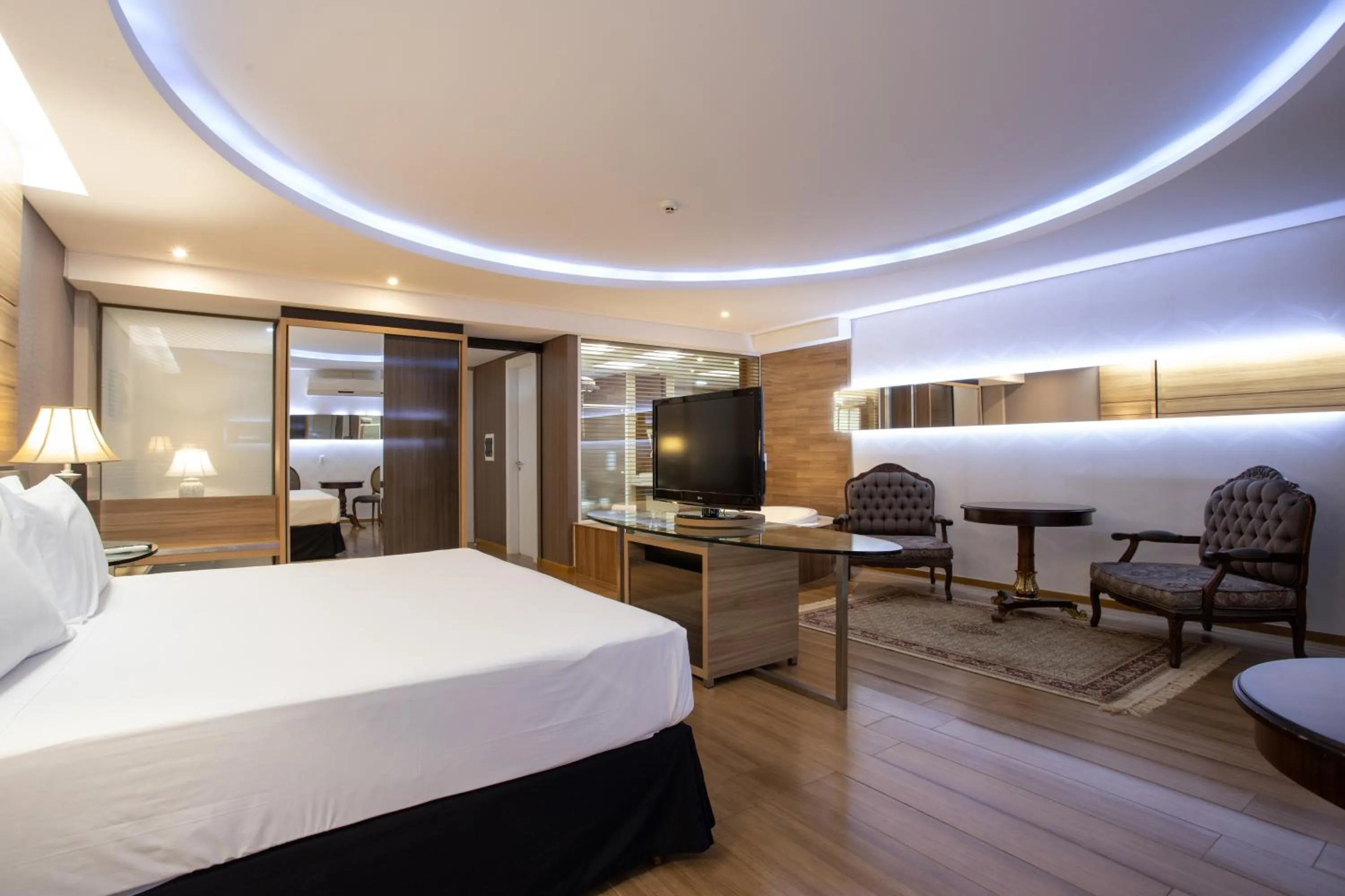 Communal lounge/ TV room, Bed in Recanto Cataratas - Thermas, Resort e Convention