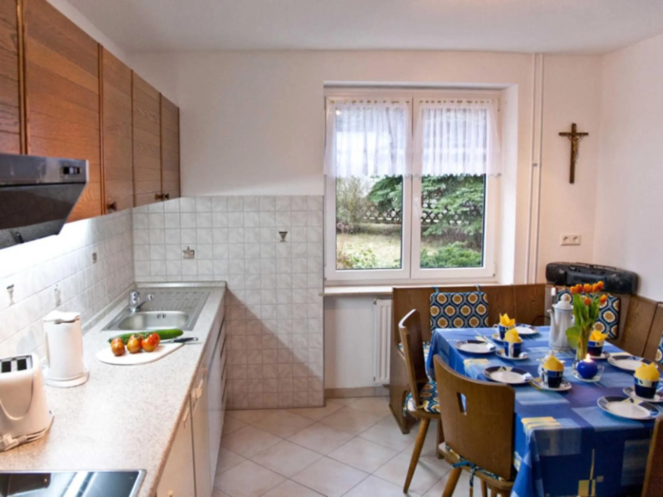 Kitchen or kitchenette in Ferienwohnung Bertsche