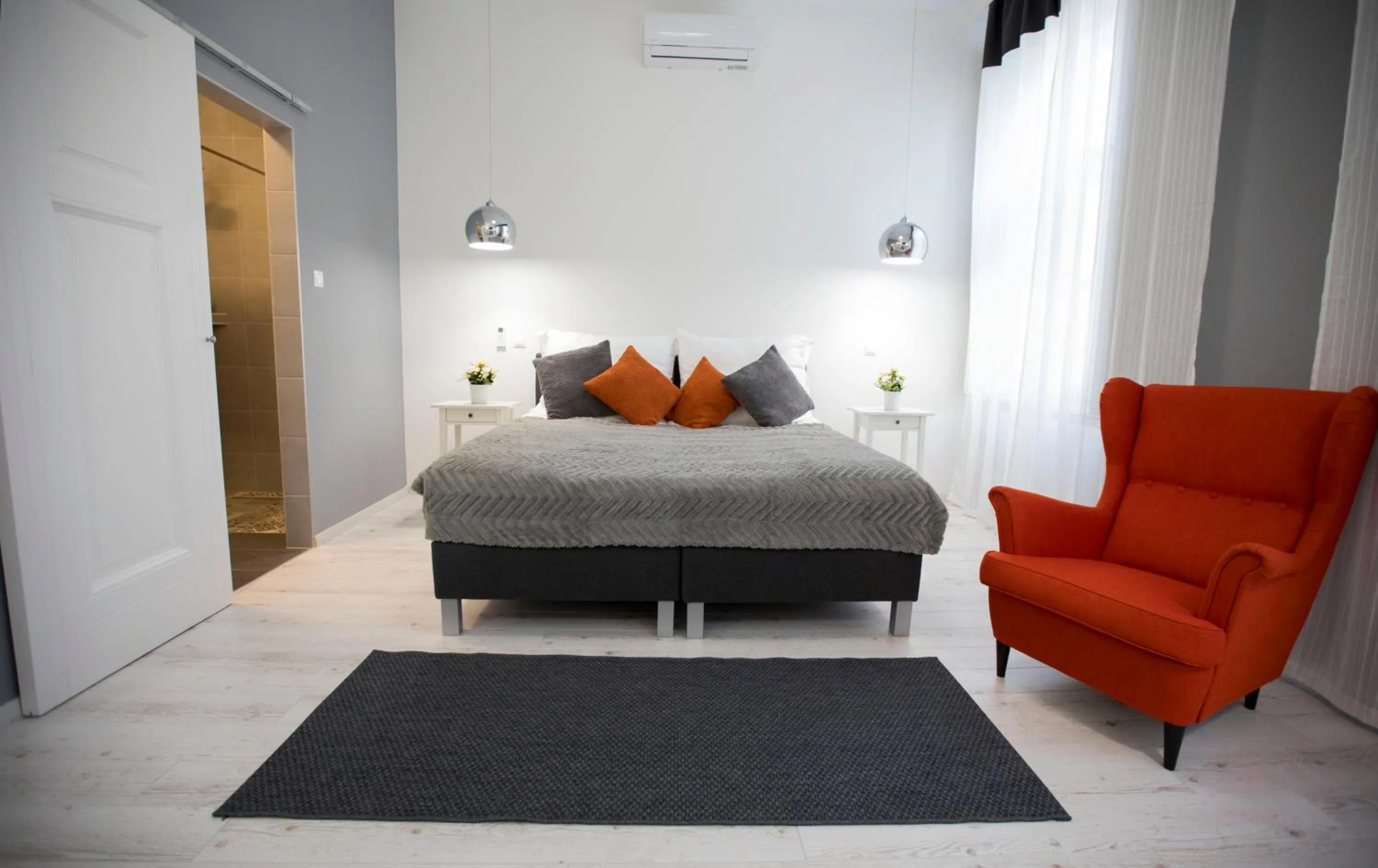 Bedroom, Bed in City Center Stúdió Apartmanok