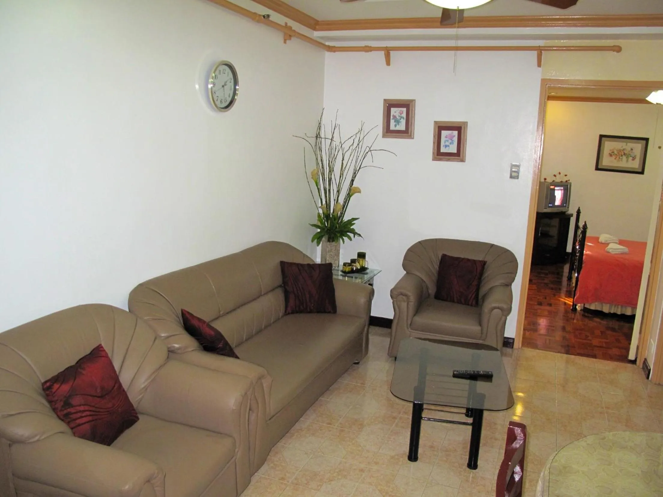 Living room in Makati Suites at Travelers Inn