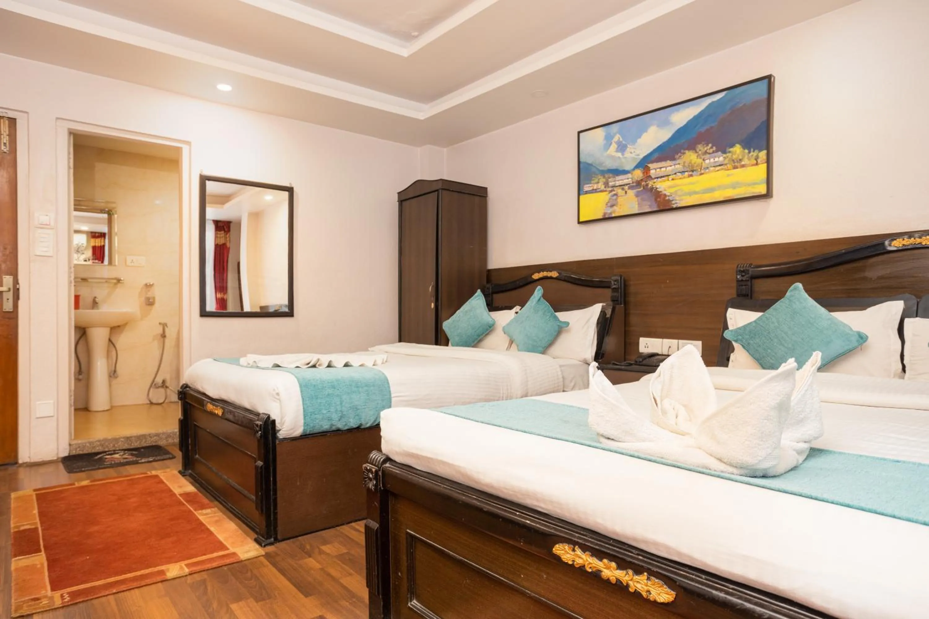 Bed in Greatwall International Hotel