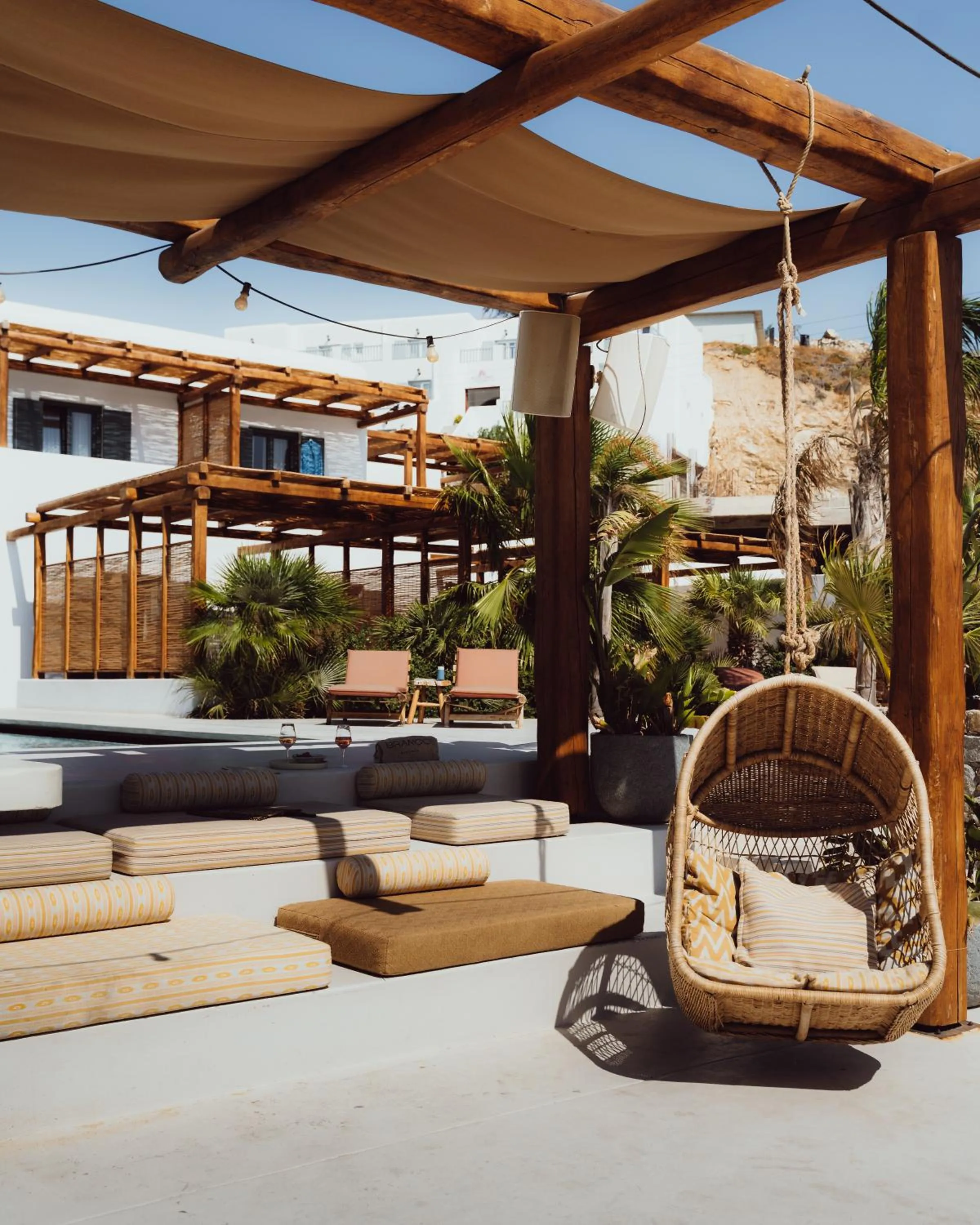 Seating area in Branco Mykonos