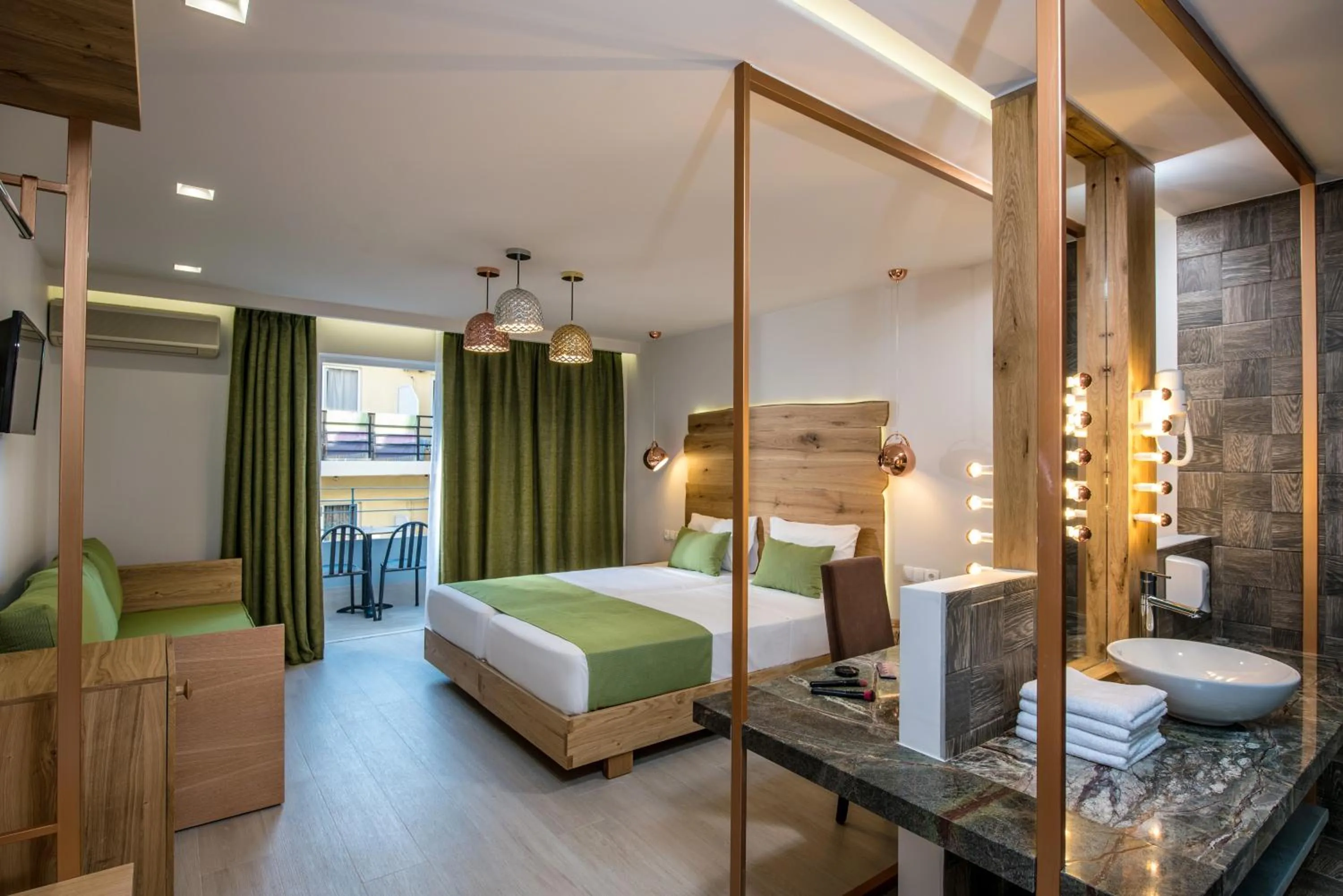 Bed in Senses Blue Boutique hotel