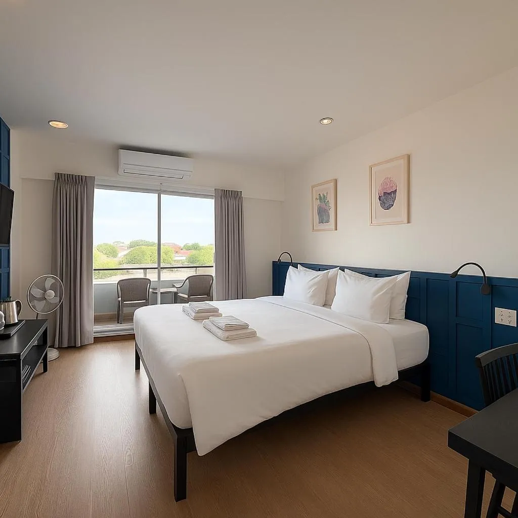 Bedroom, Bed in River View Residence