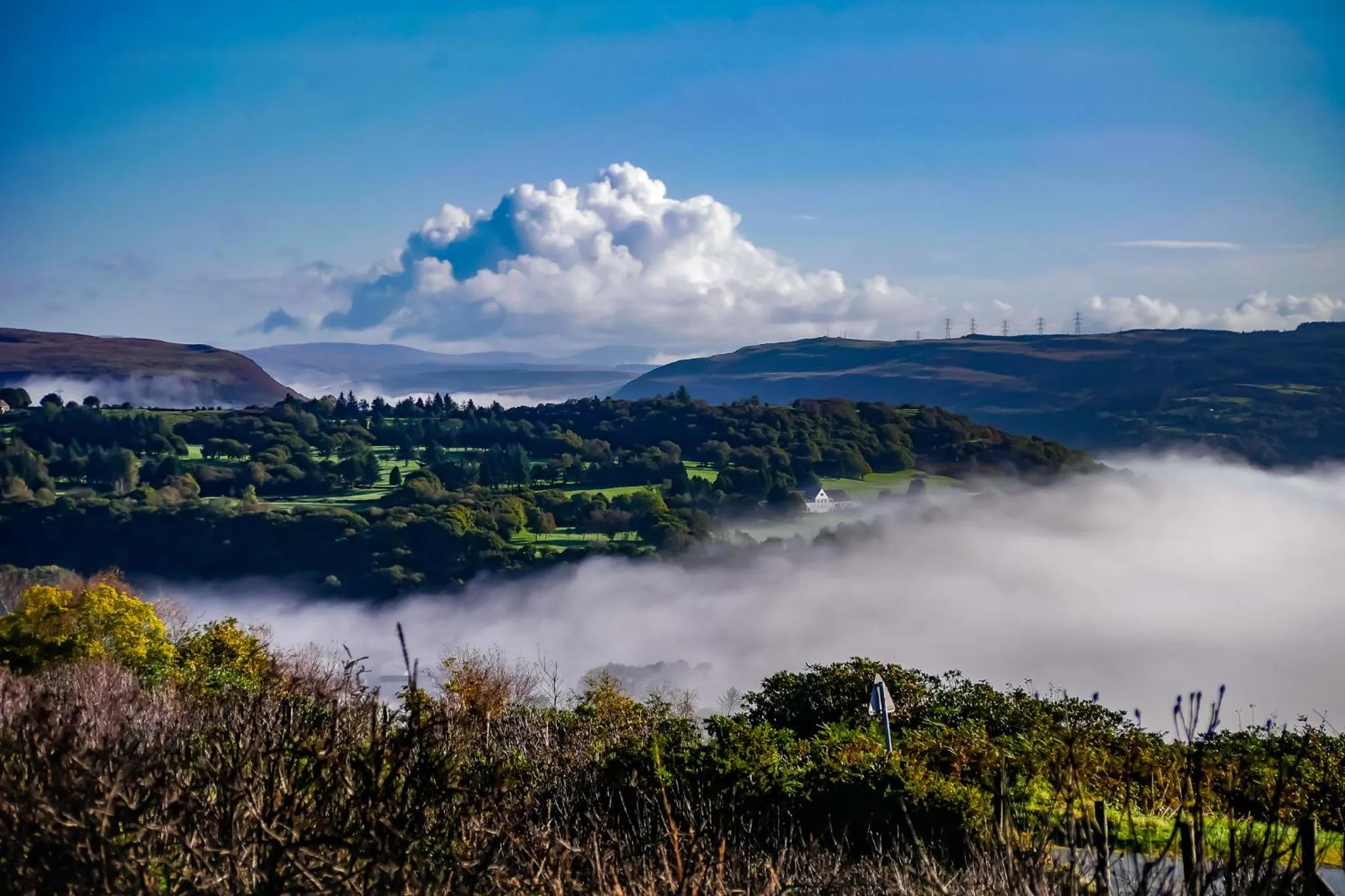 Golfcourse in Beili Glas Cottage