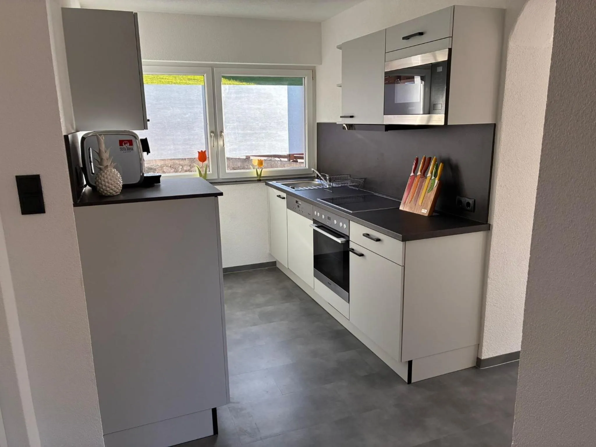 Kitchen or kitchenette in Pension Aschlandhof