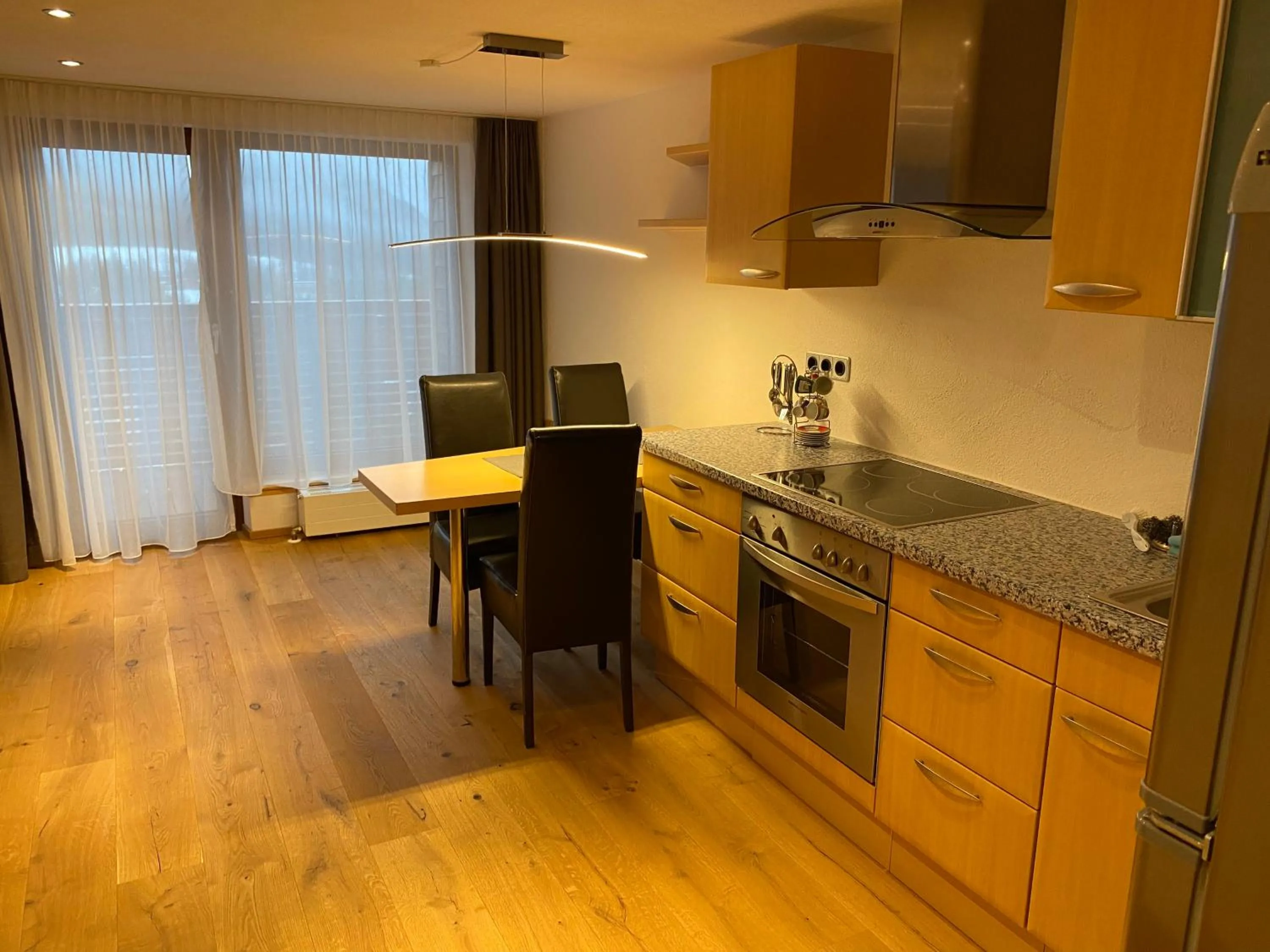Kitchen or kitchenette in Pension Aschlandhof