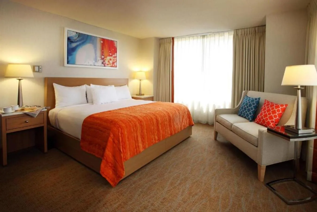 Bedroom, Bed in Tropicana Atlantic City, A Caesars Destination
