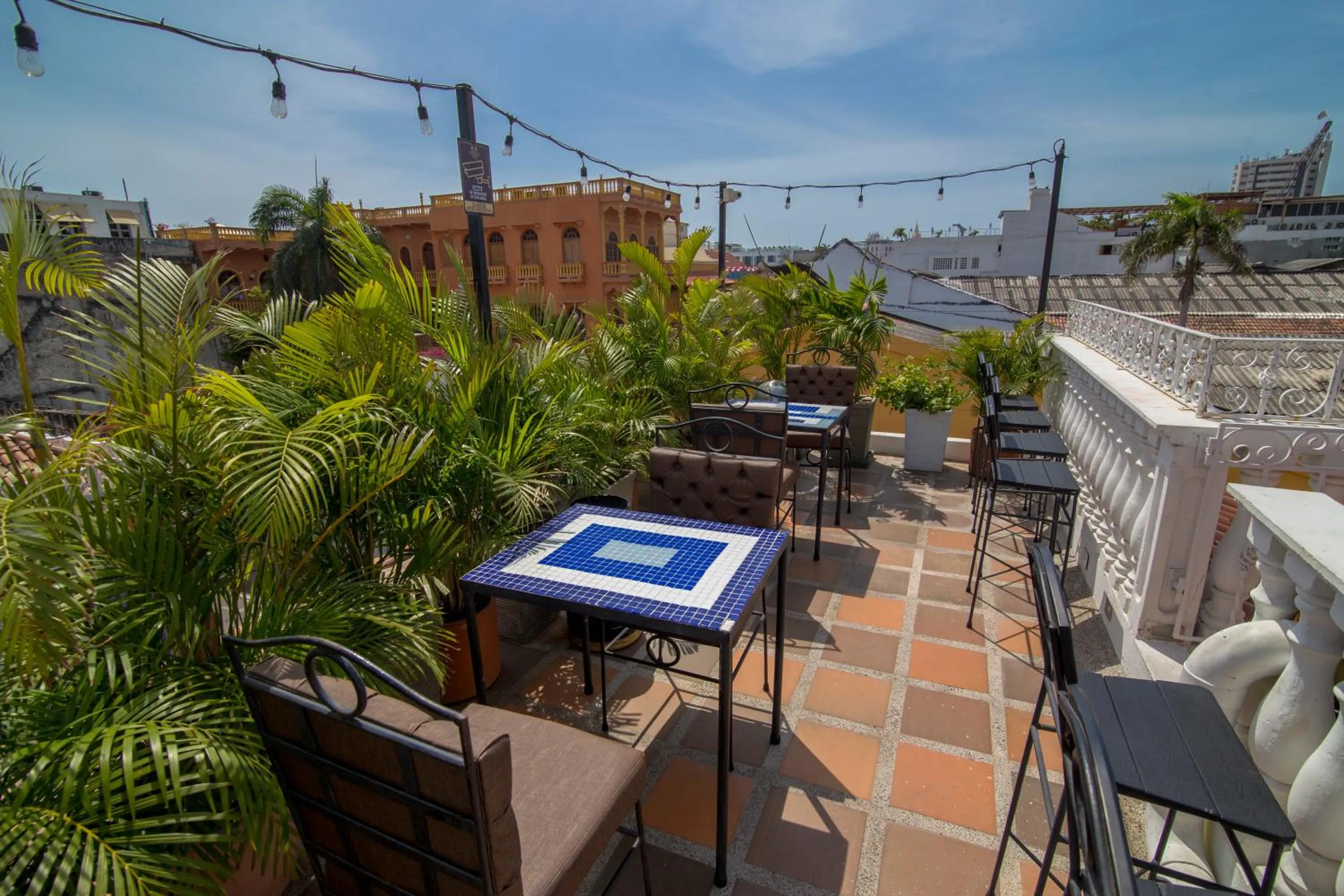 Balcony/Terrace in Life is Good Cartagena Hostel