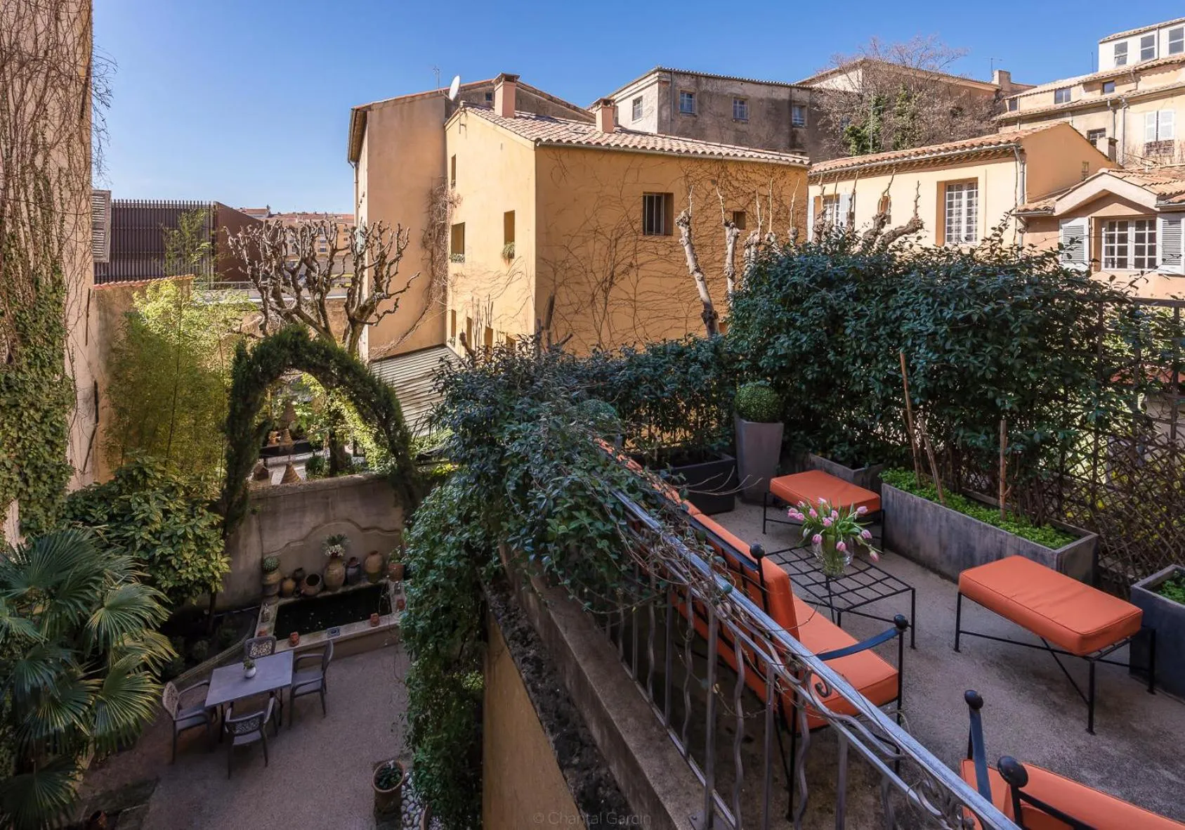 Patio in Hôtel Particulier Le 28 - Spa & Art Luxury Design by Alain Ducasse