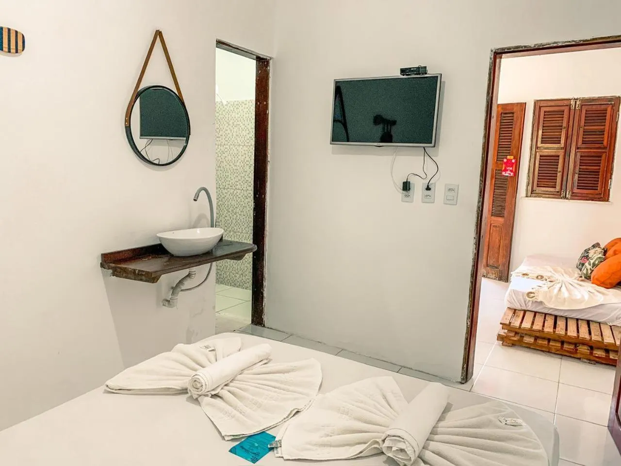 Bed in Pousada La Goduria