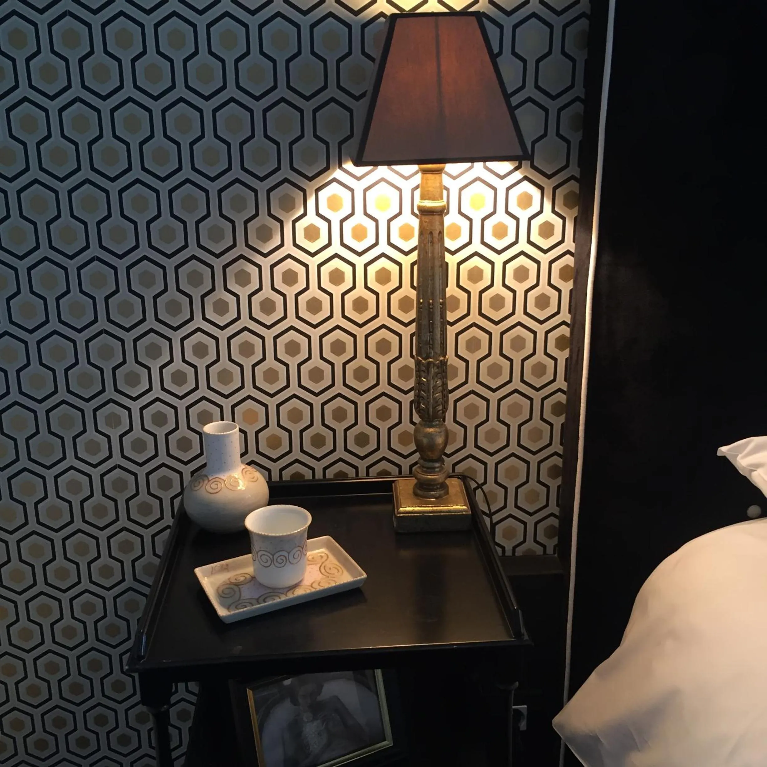 Decorative detail, Bed in Demeure d'Hôtes Haec Otia