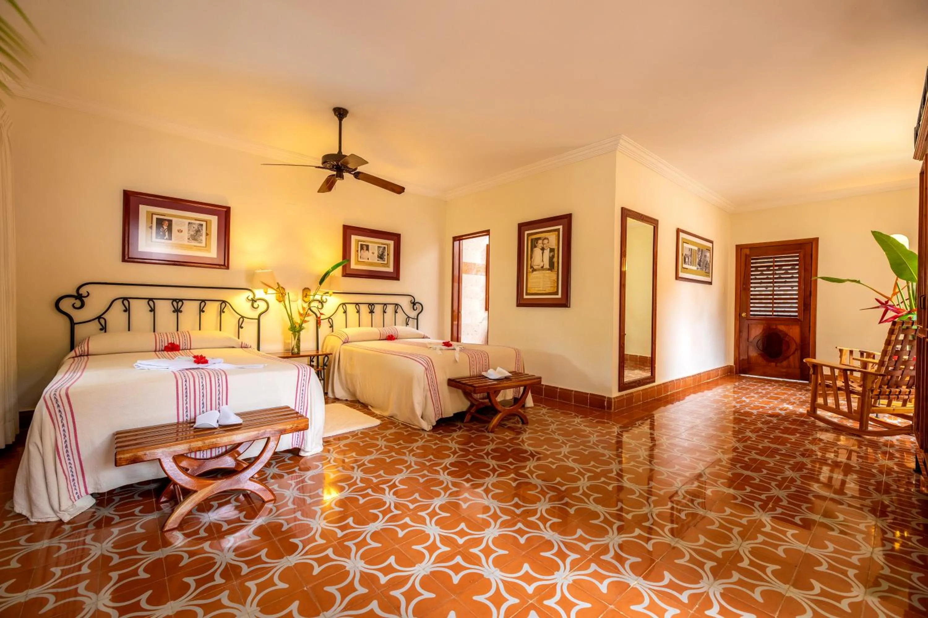 Photo of the whole room, Bed in Hacienda Uxmal Plantation & Museum