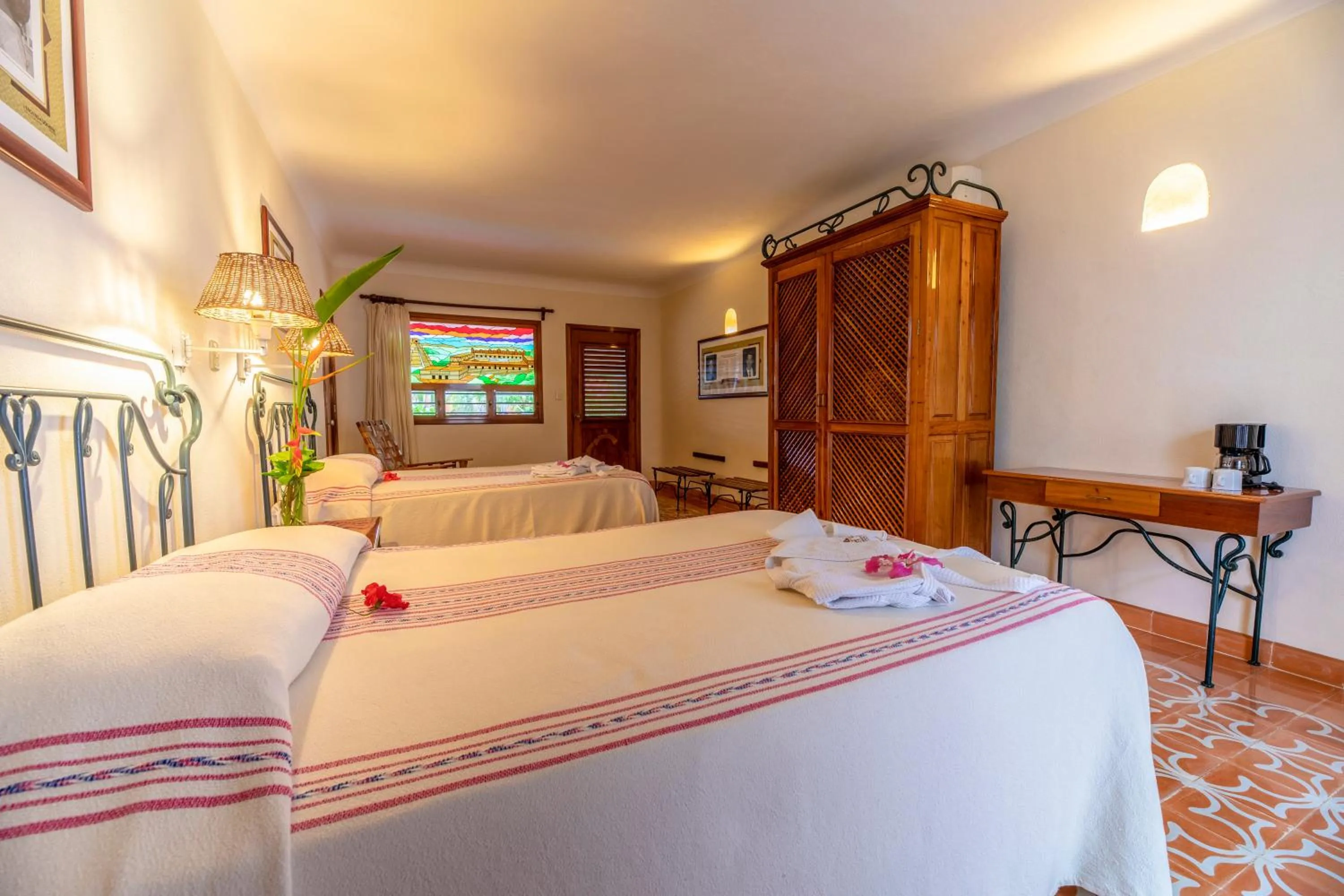 Bed in Hacienda Uxmal Plantation & Museum