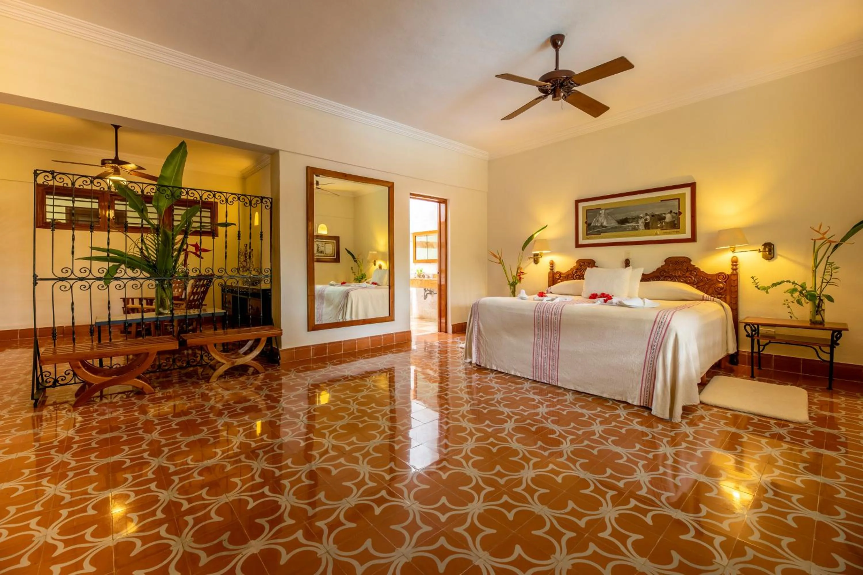 Photo of the whole room, Bed in Hacienda Uxmal Plantation & Museum