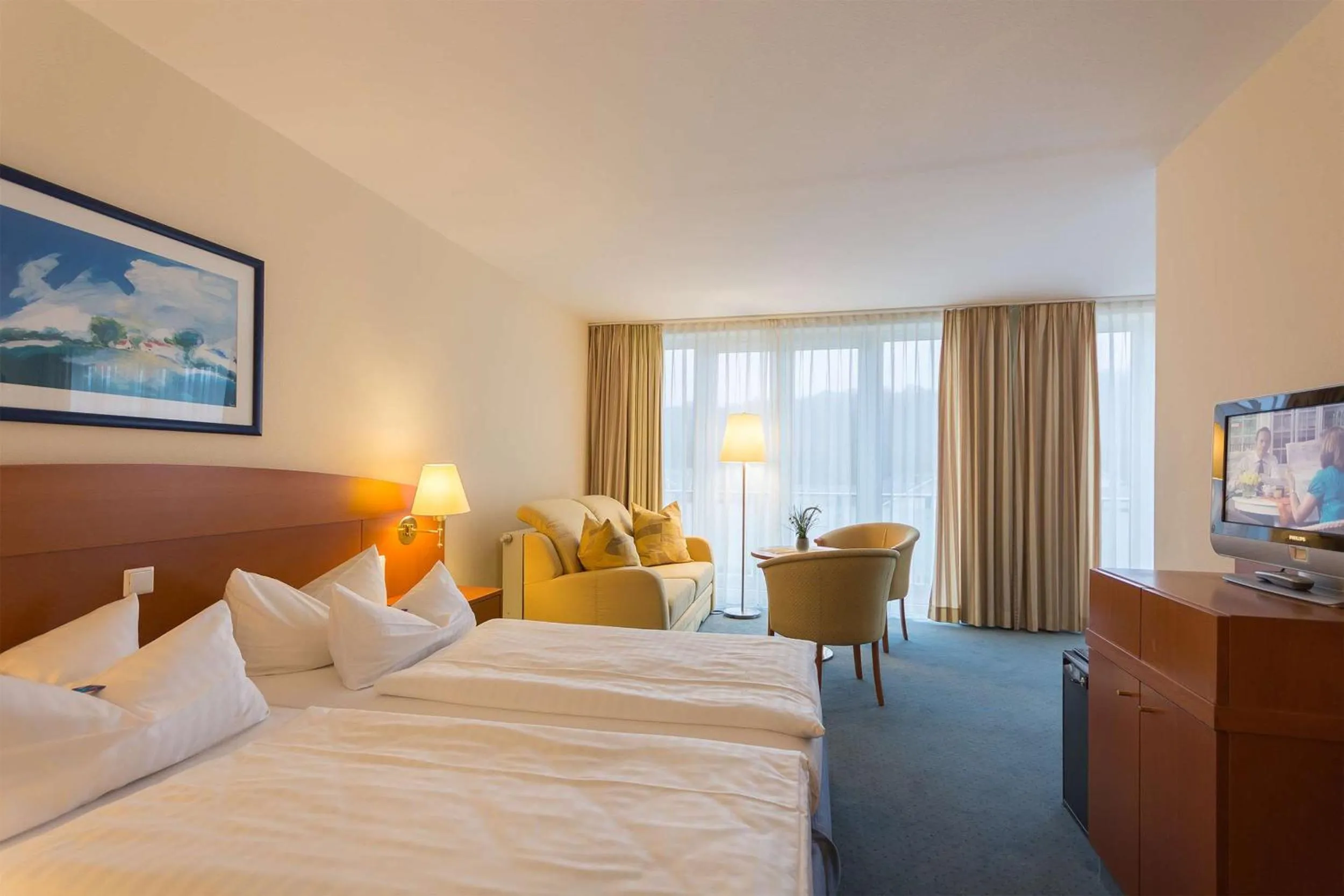 Bedroom, Bed in Dorint Seehotel Binz-Therme