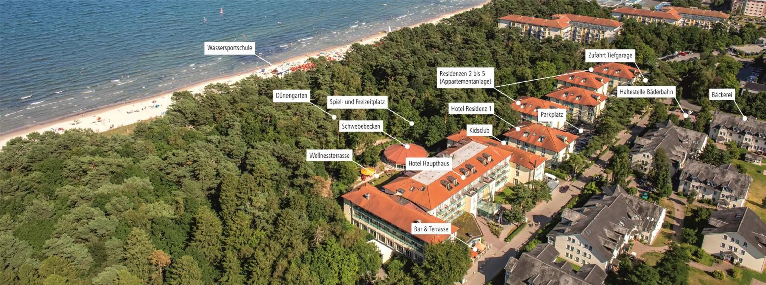 Bird's eye view in Dorint Seehotel Binz-Therme