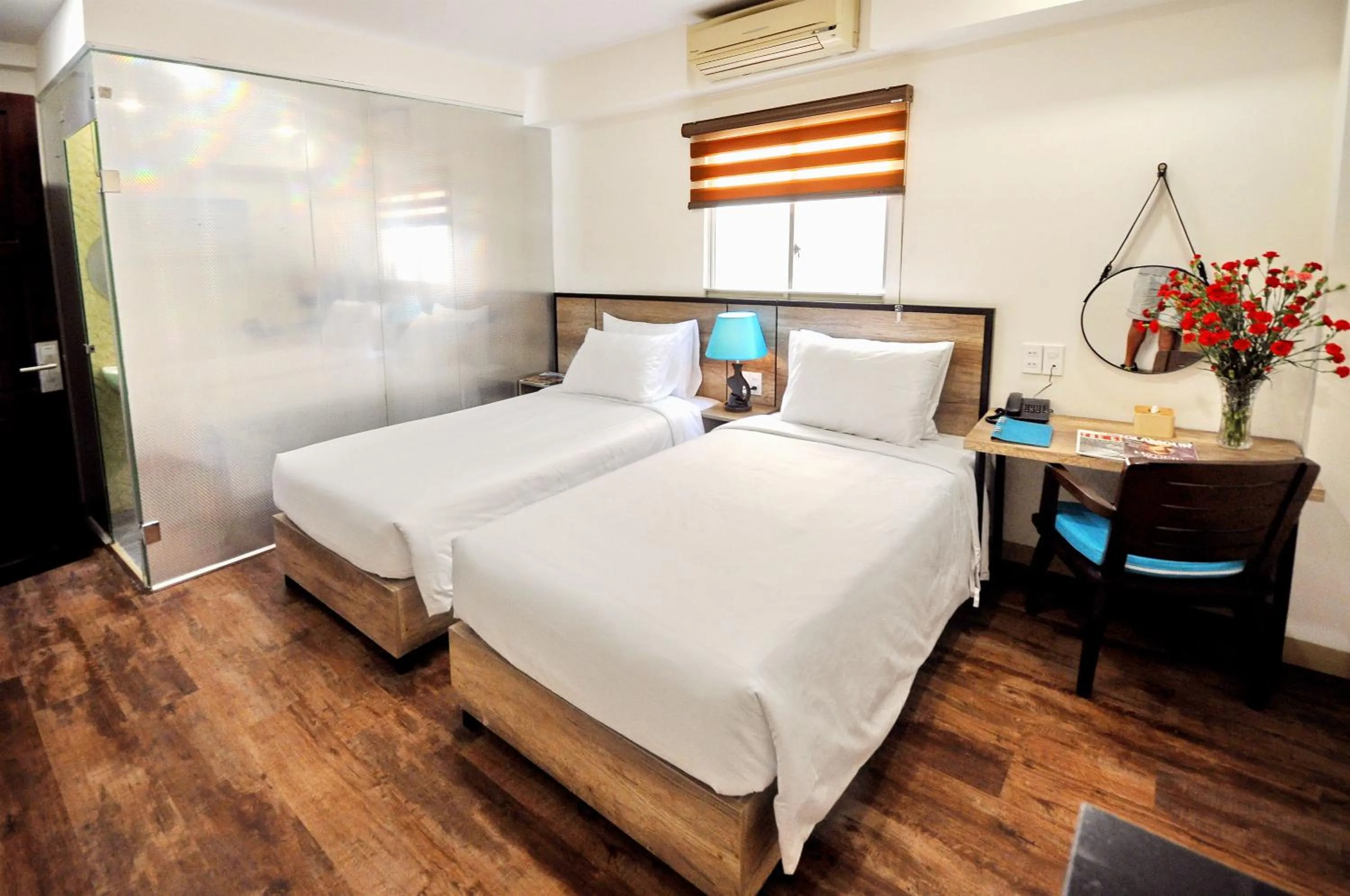 Bed in Golden Lotus Hotel