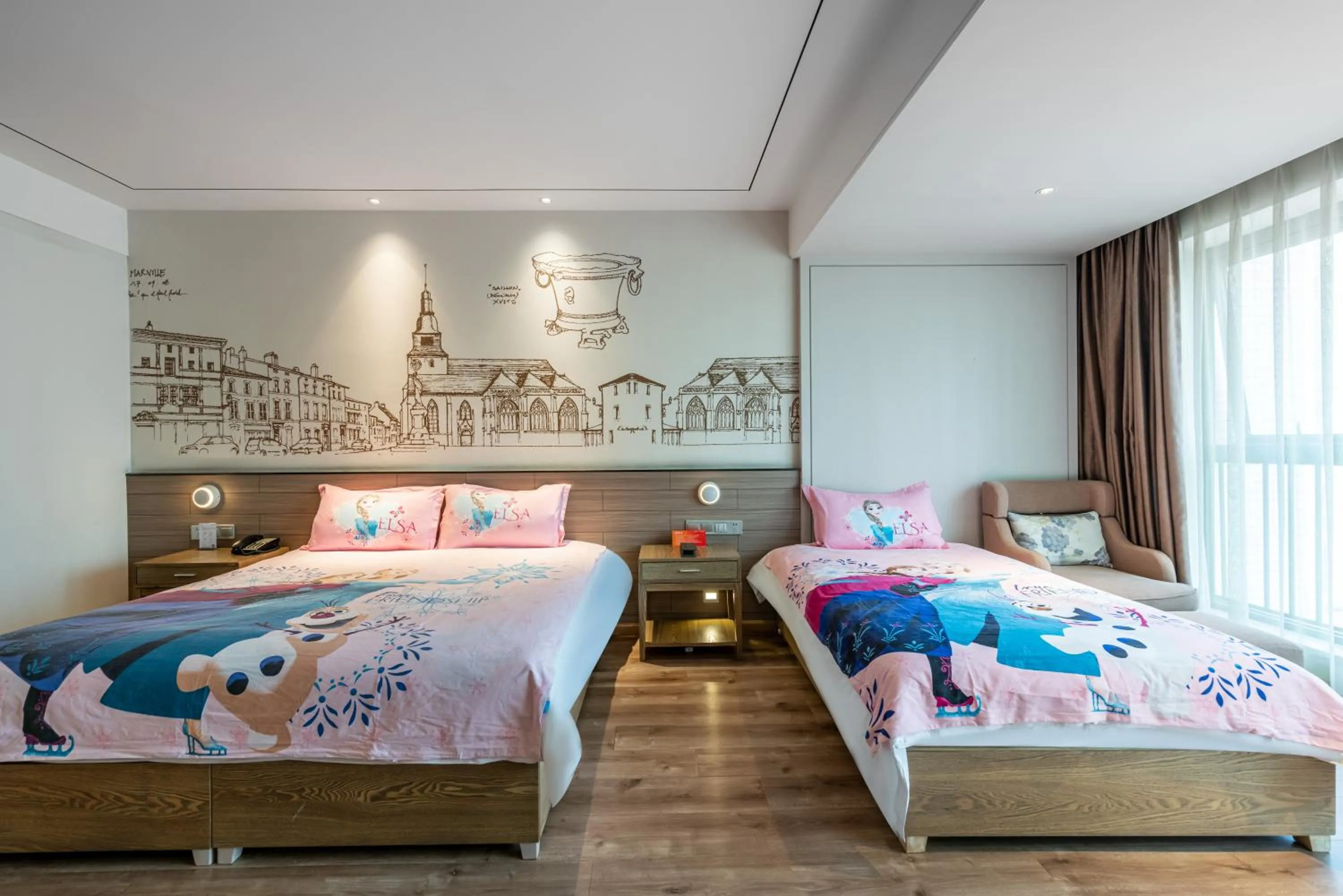 Bed in Chengdu Prolit Hotel