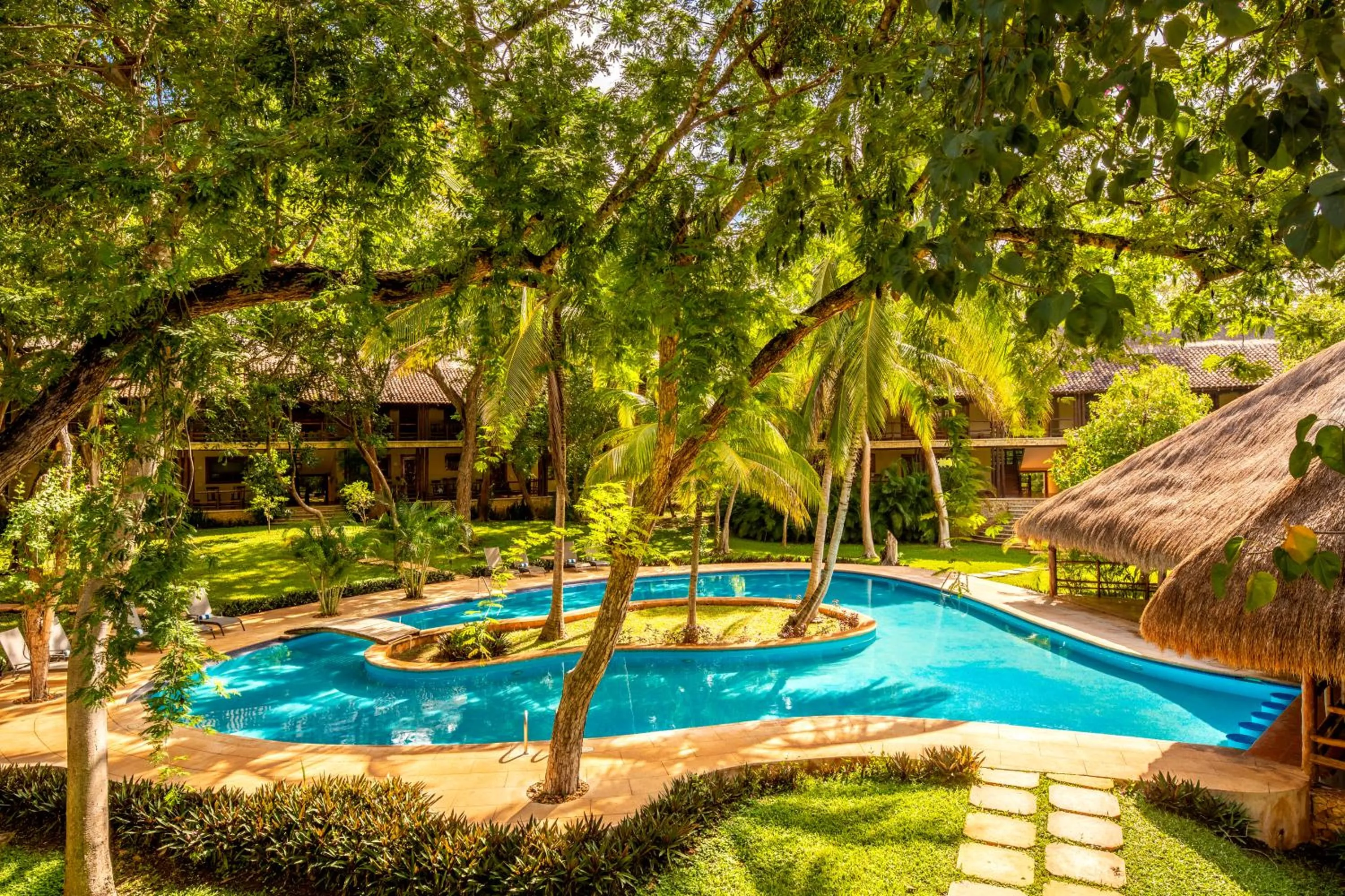 Pool view in The Lodge At Uxmal