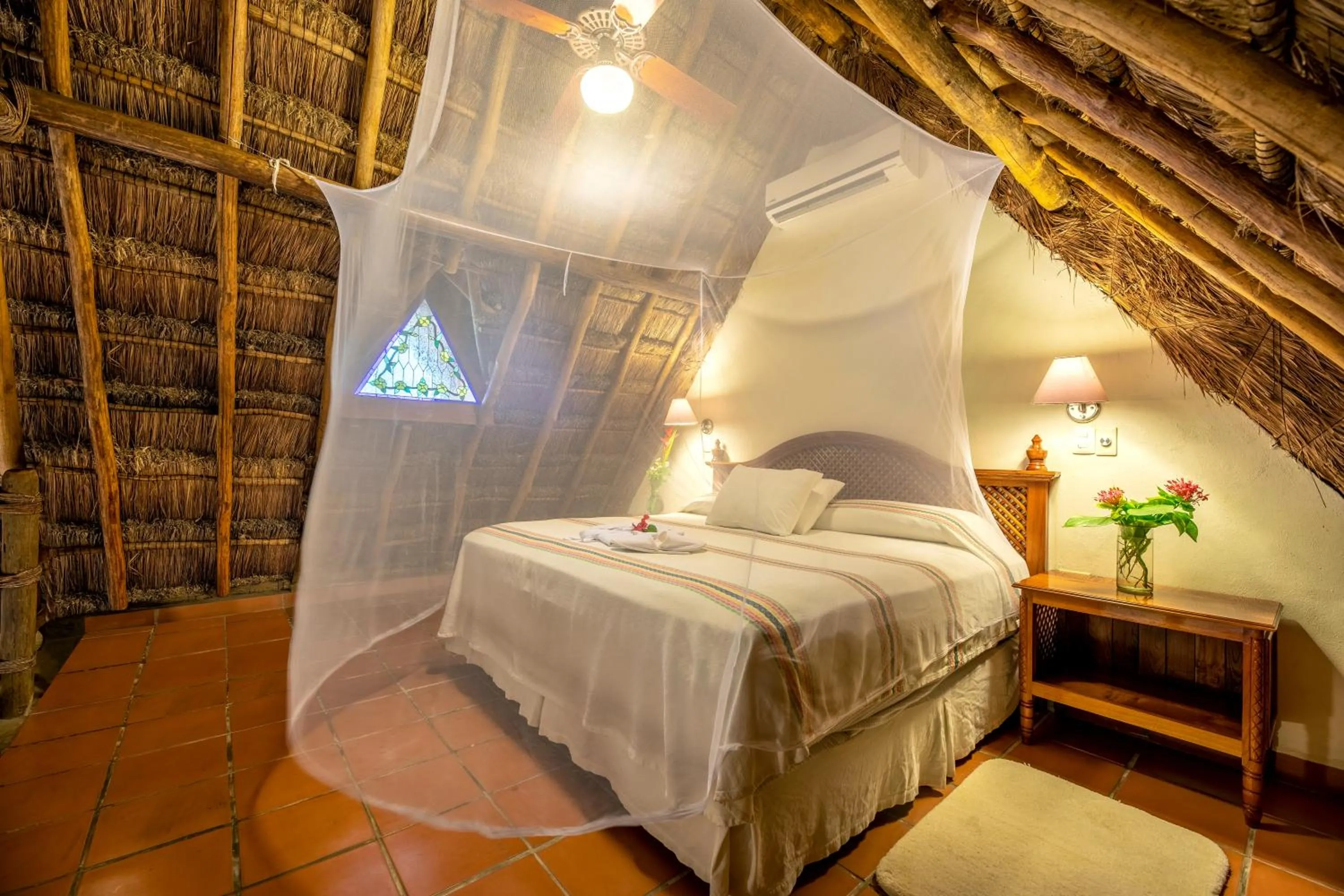 Bed in The Lodge At Uxmal