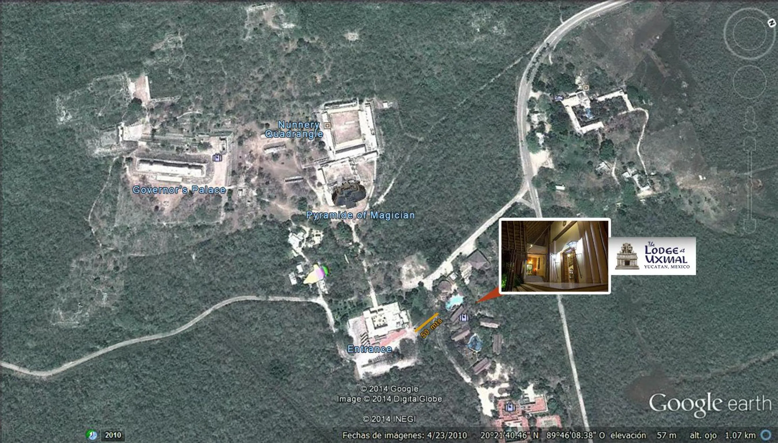 Bird's eye view in The Lodge At Uxmal