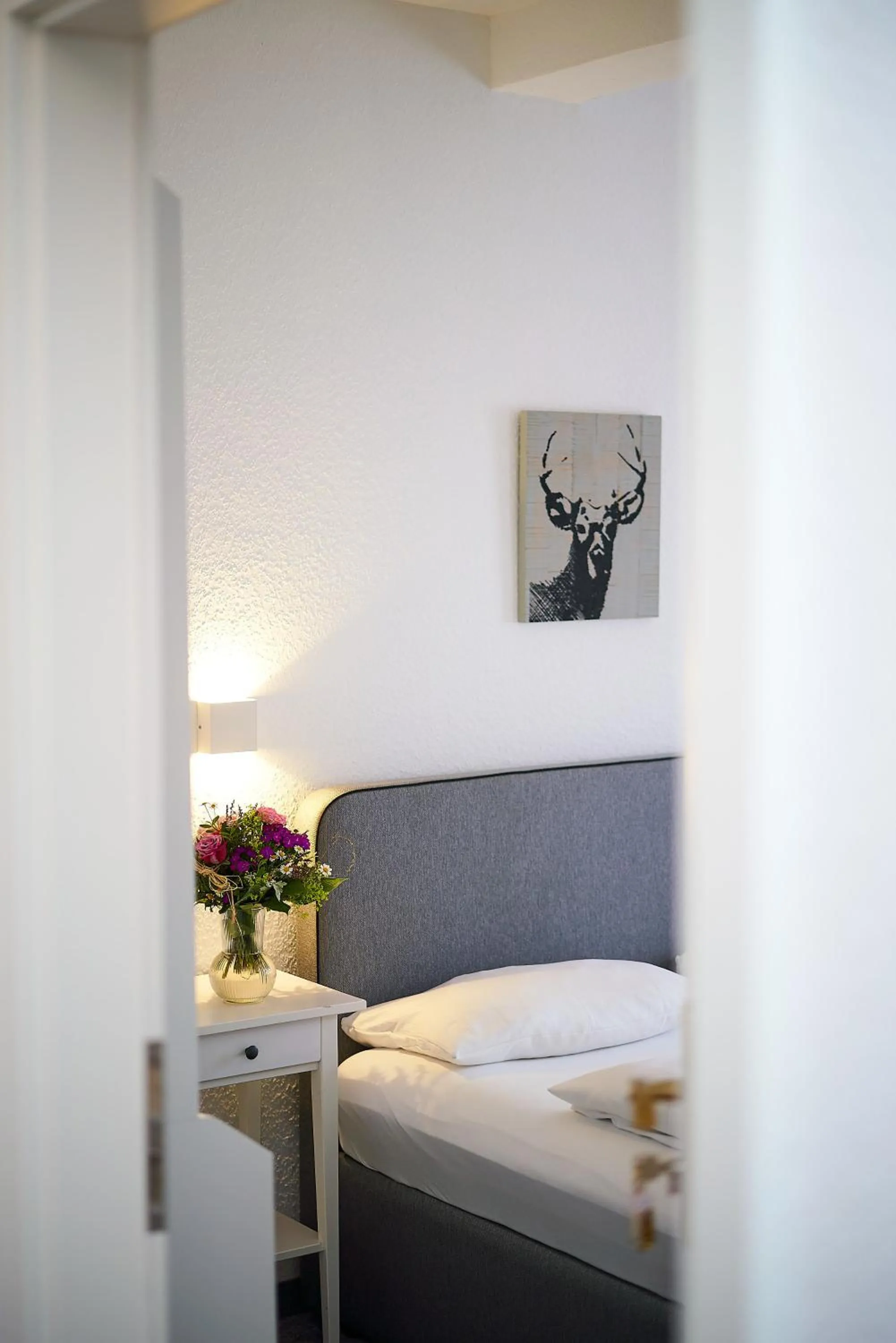 Decorative detail, Bed in Landgasthof Hirsch