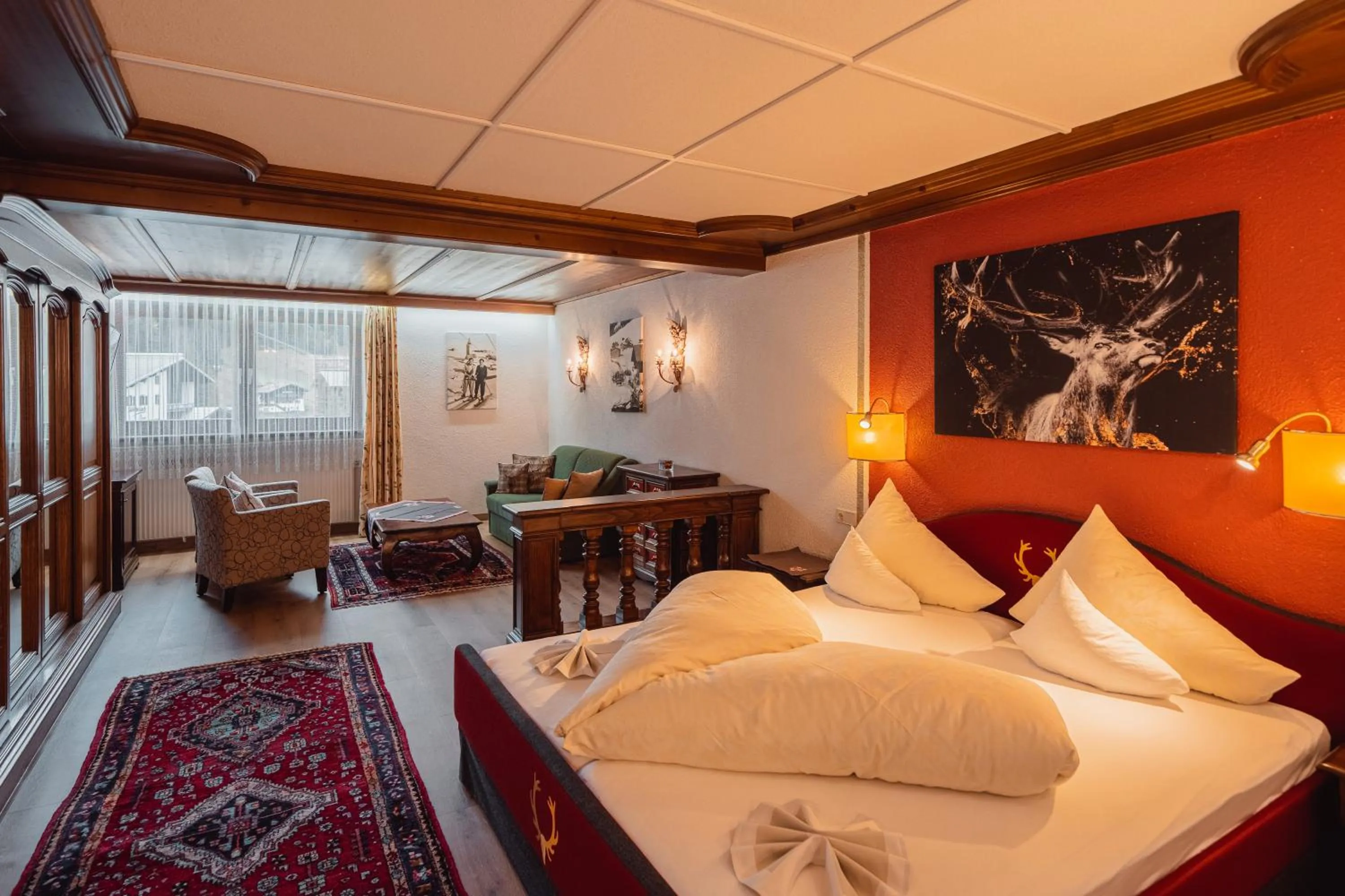 Bedroom, Bed in Hotel Jagdhaus Monzabon