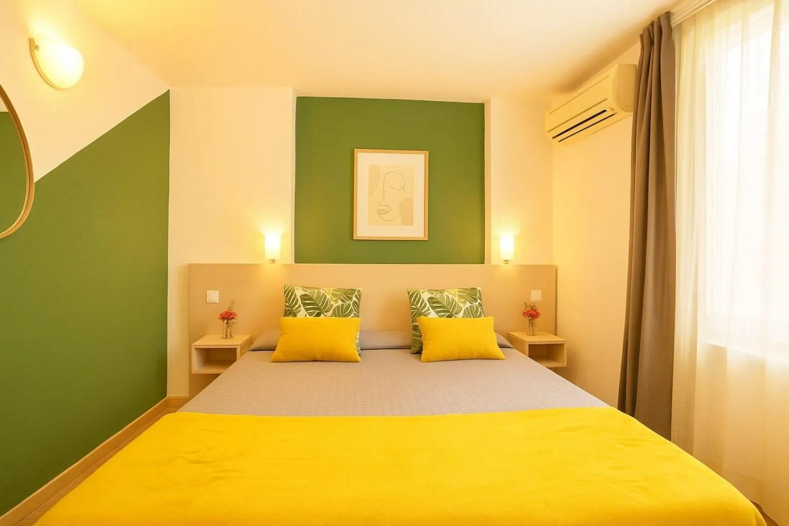 Bed in Hotel Parisien