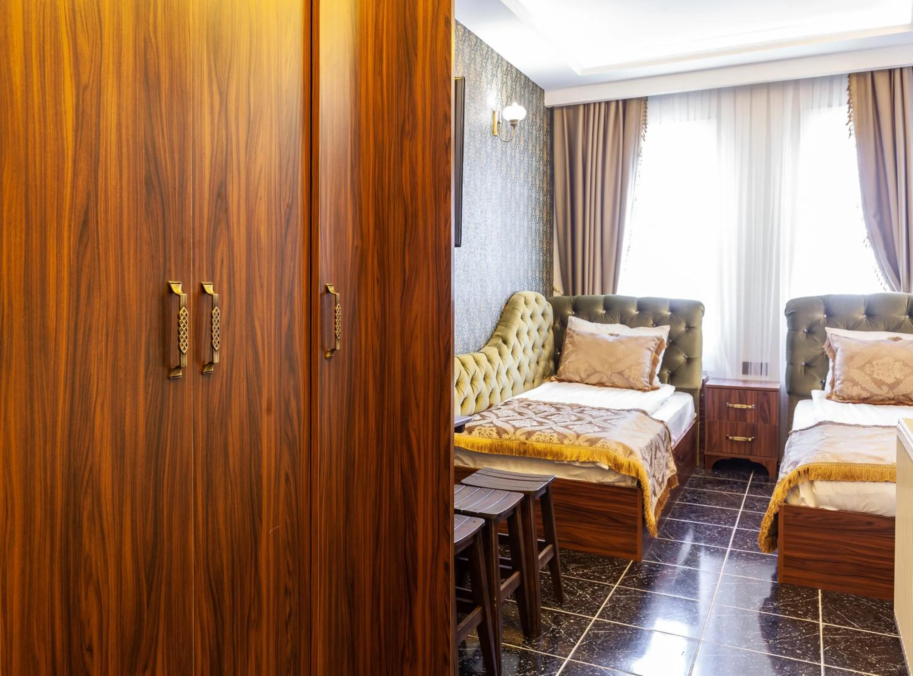 Living room, Bed in Rose Mansion by Otantik Suites