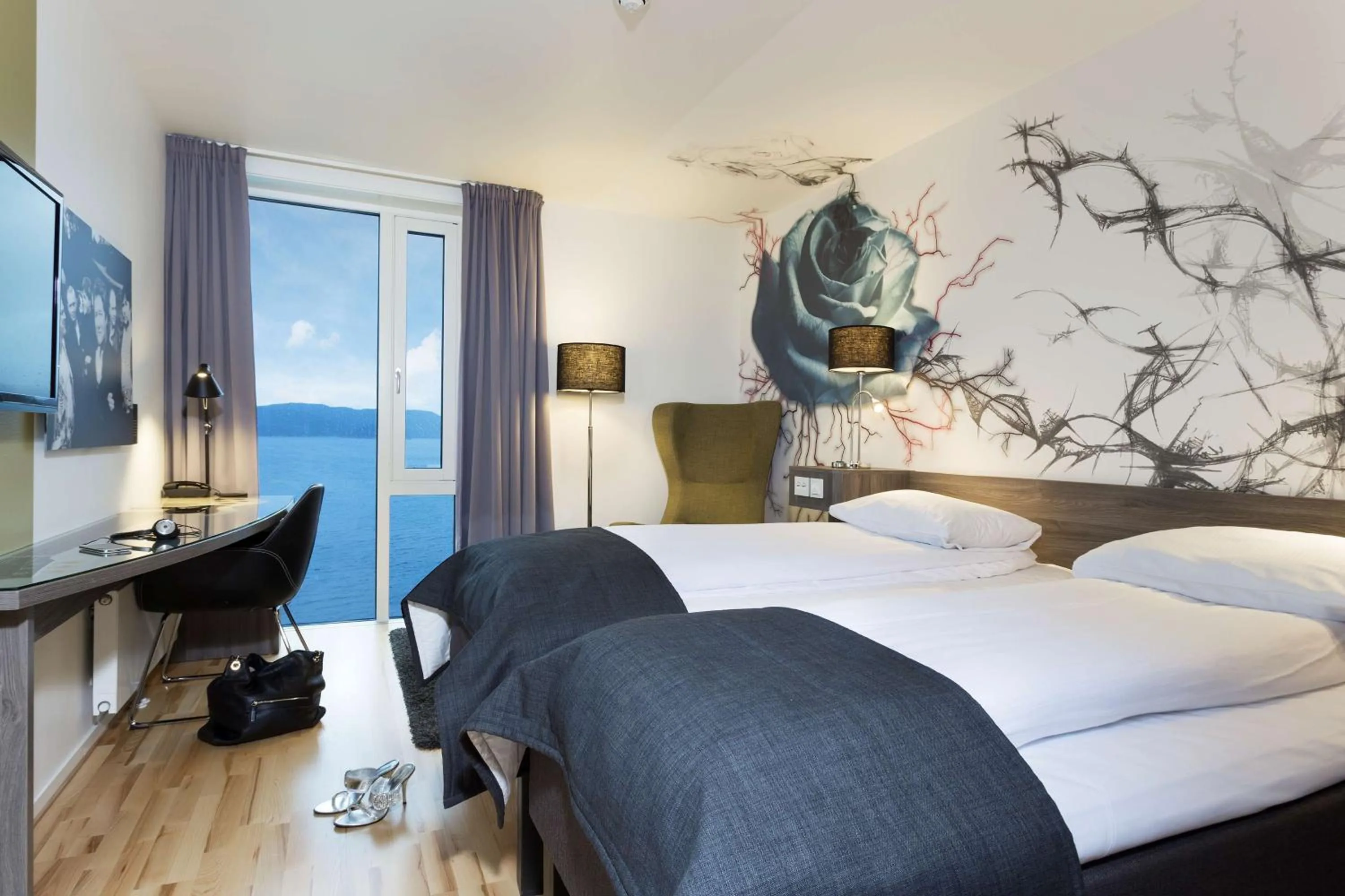 Bedroom, Bed in Scandic Rock City