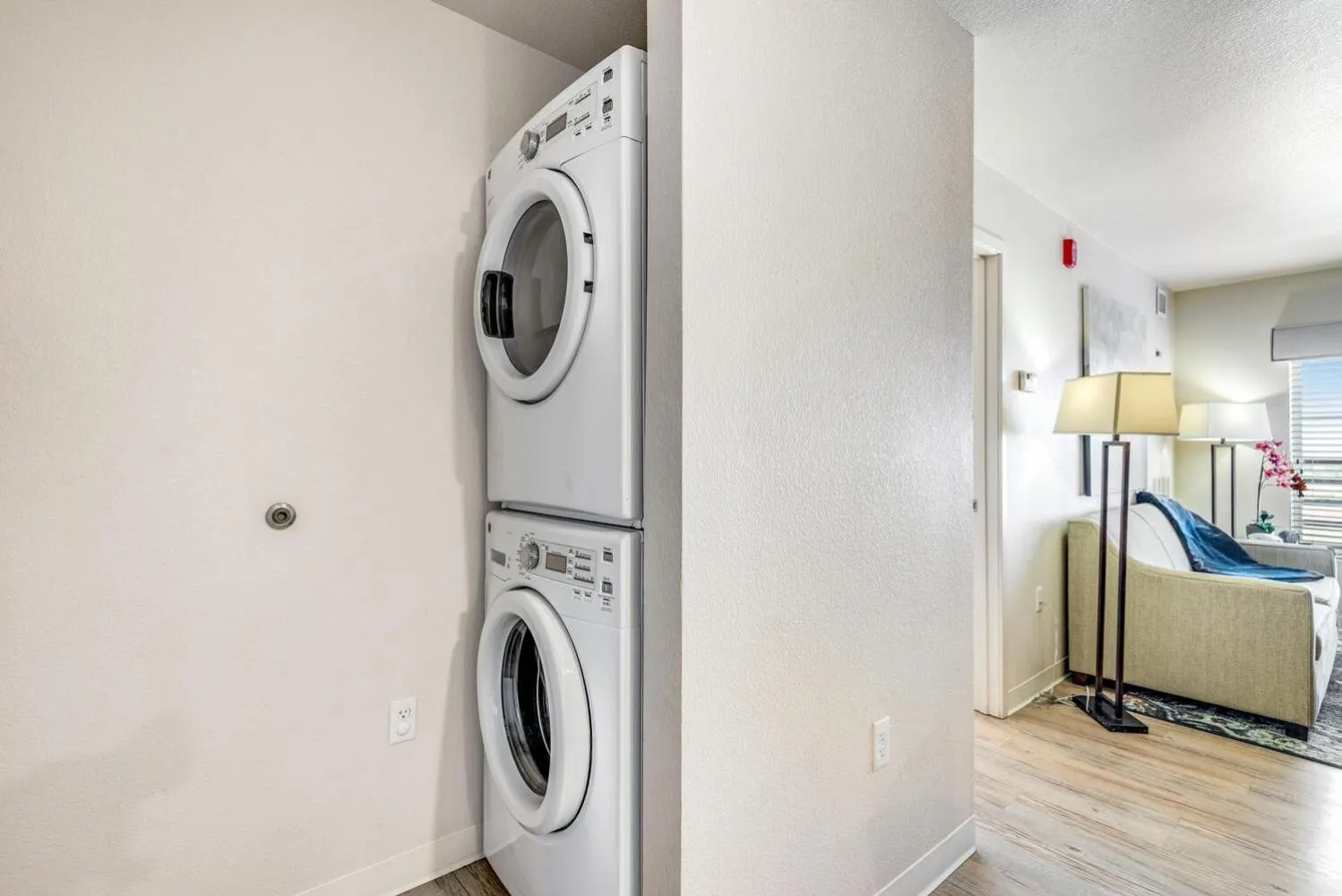 Living room, Bed in Parks Residential Denver