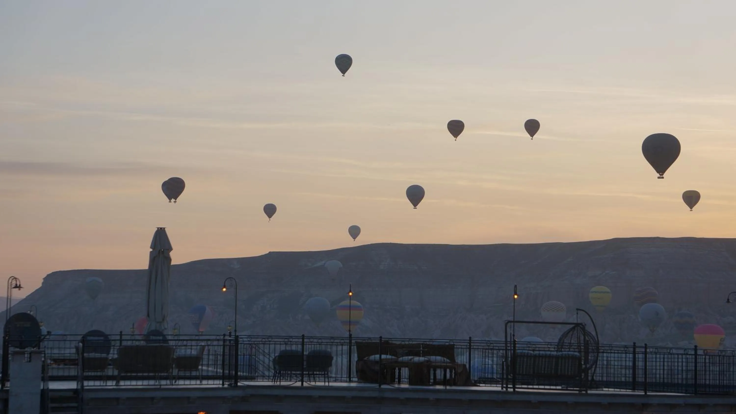 Balcony/Terrace in Salkım Cave House