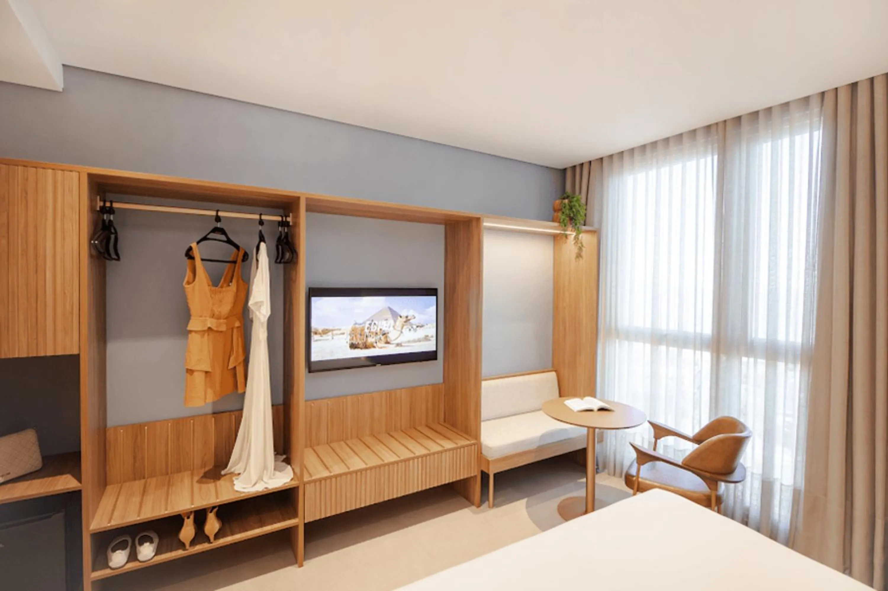 Bedroom, Bed in Intercity Florianopolis