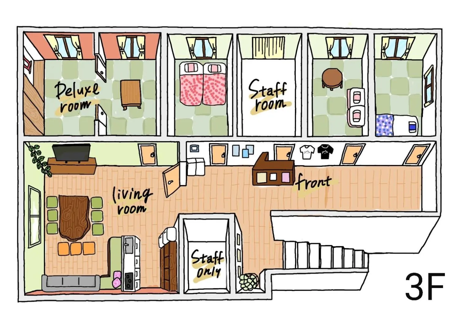 Floor plan in Hakone Guest House gaku.