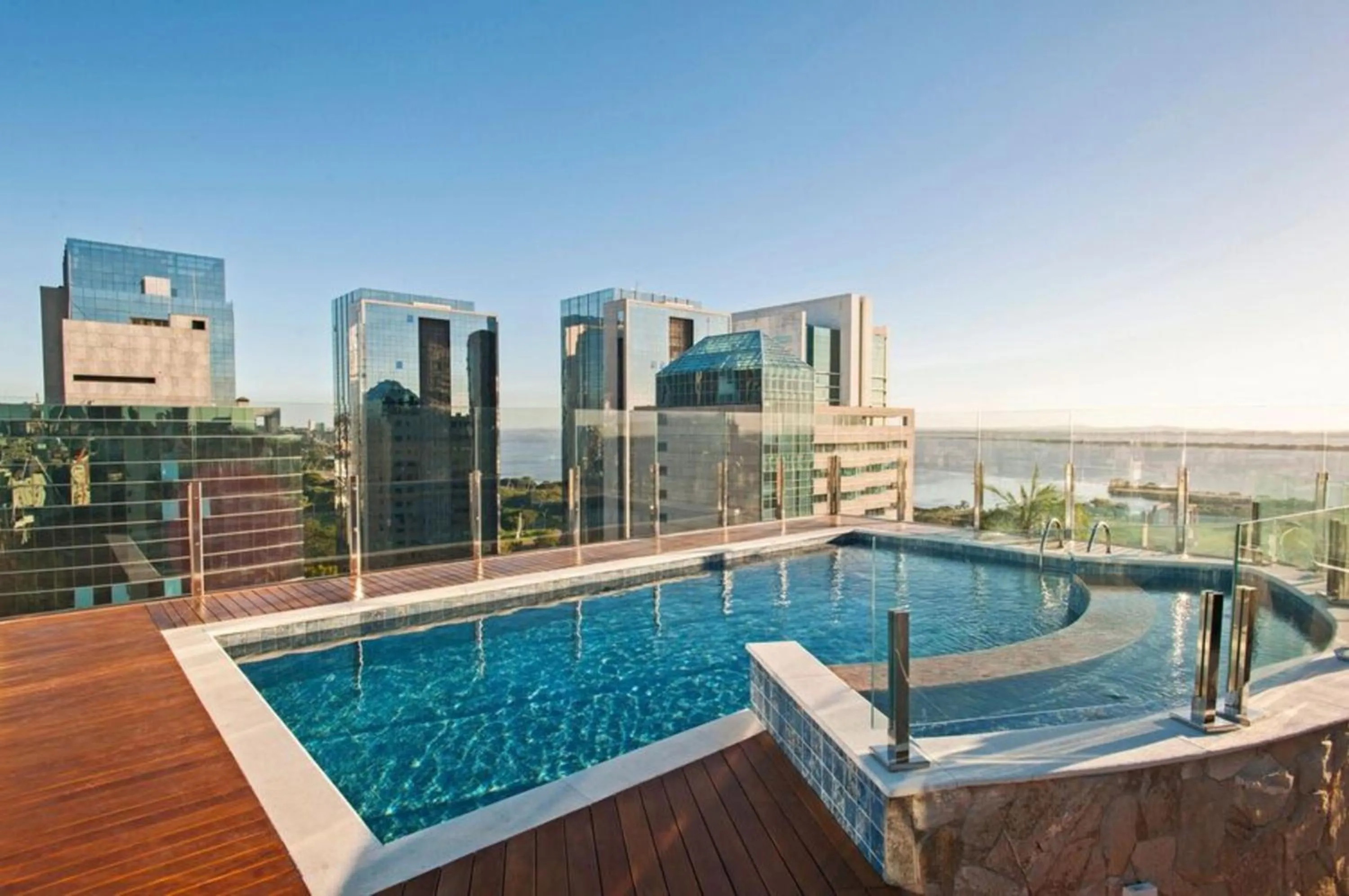 Pool view in Intercity Porto Alegre Praia de Belas