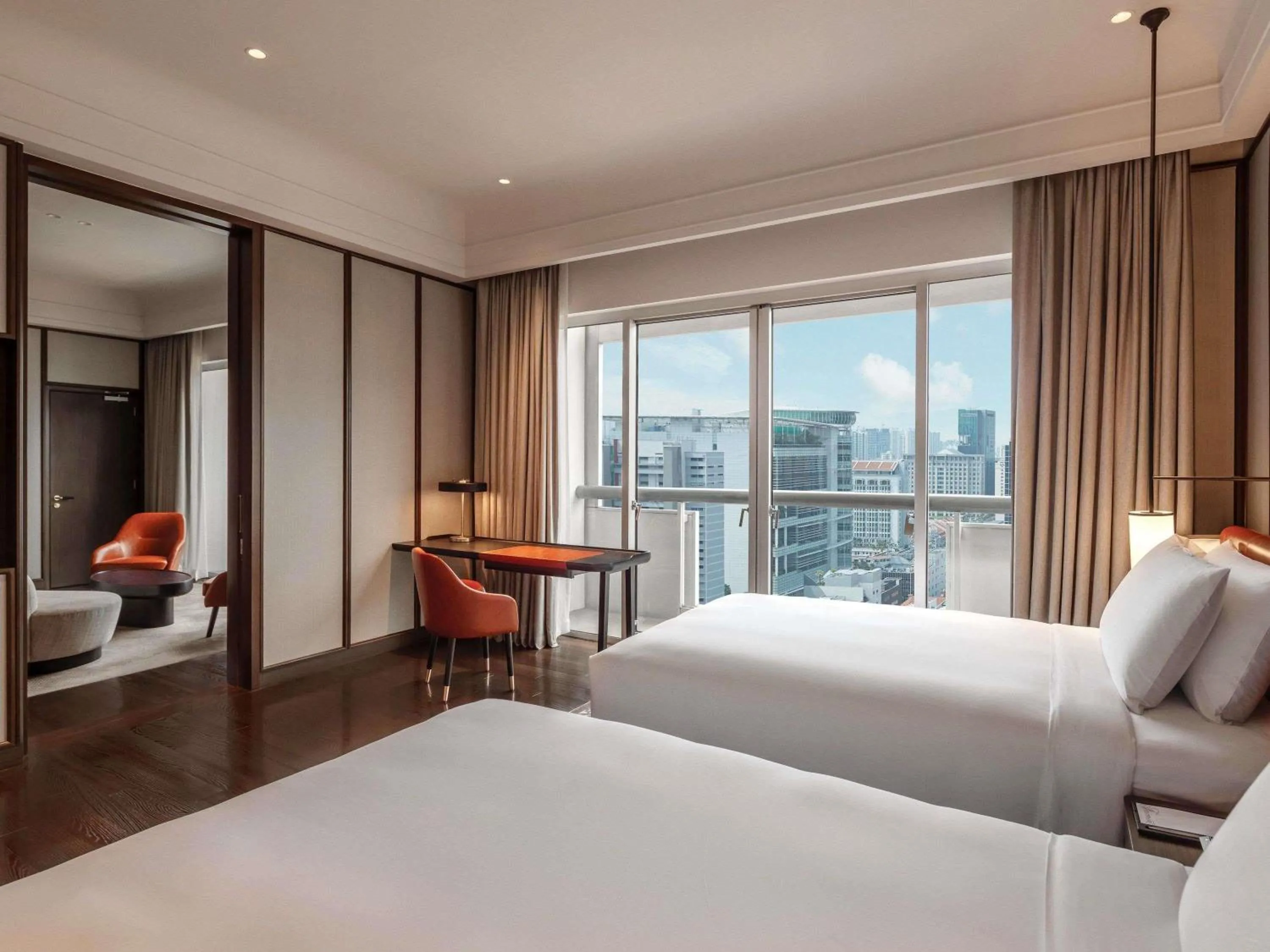 Bedroom, Bed in Fairmont Singapore