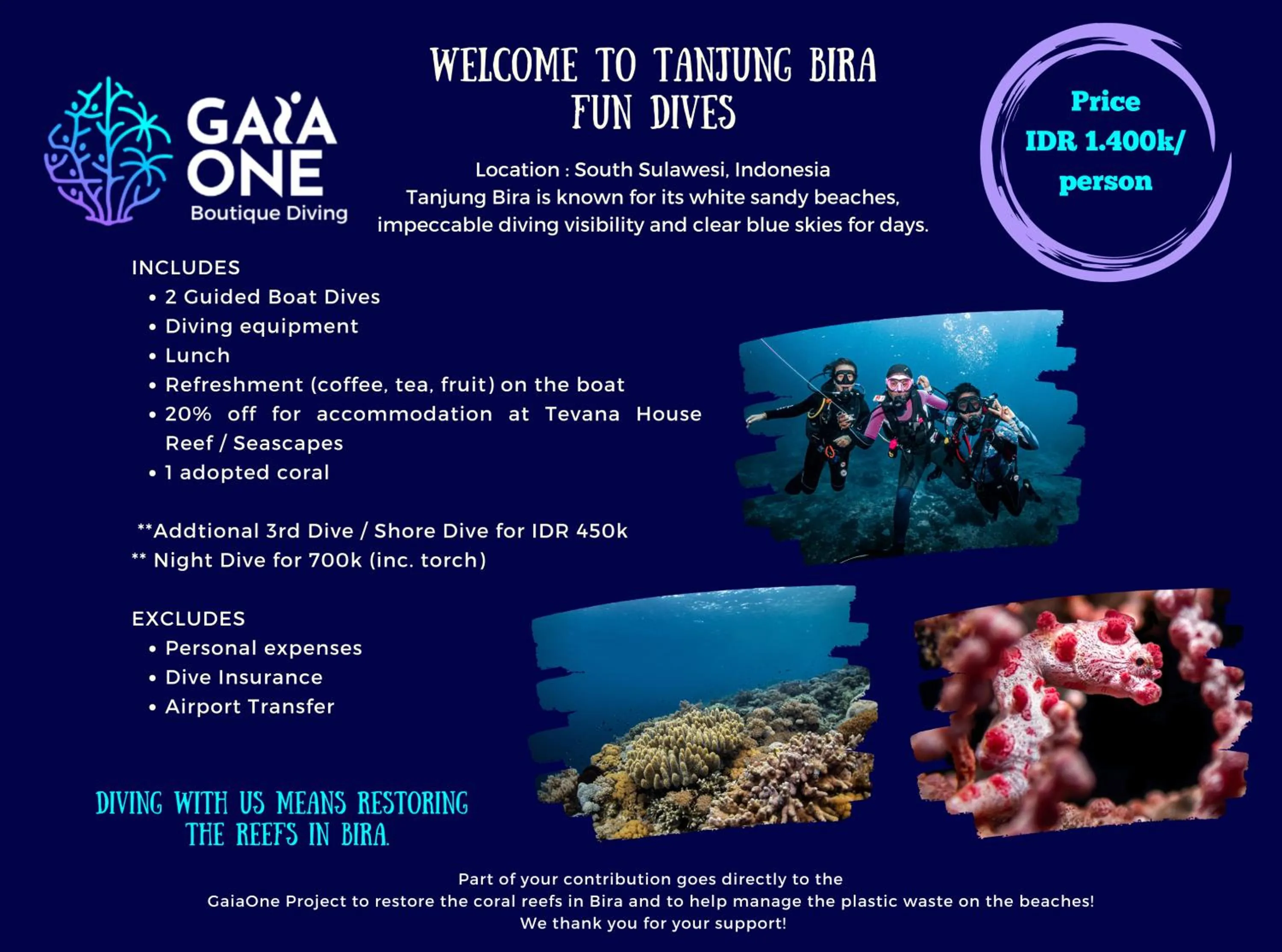 Diving in Tevana House Reef