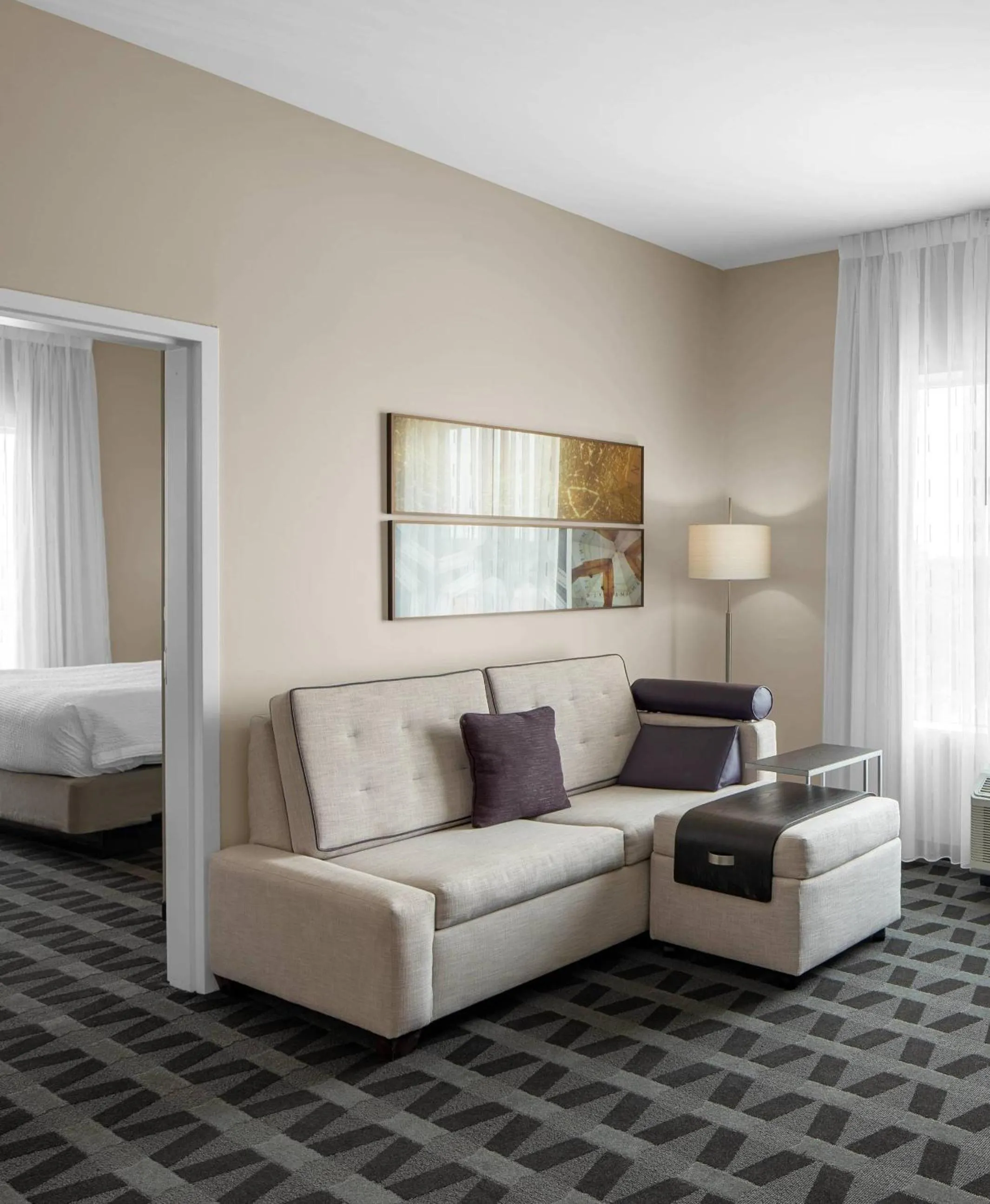 Living room, Bed in TownePlace Suites by Marriott Charlotte Fort Mill
