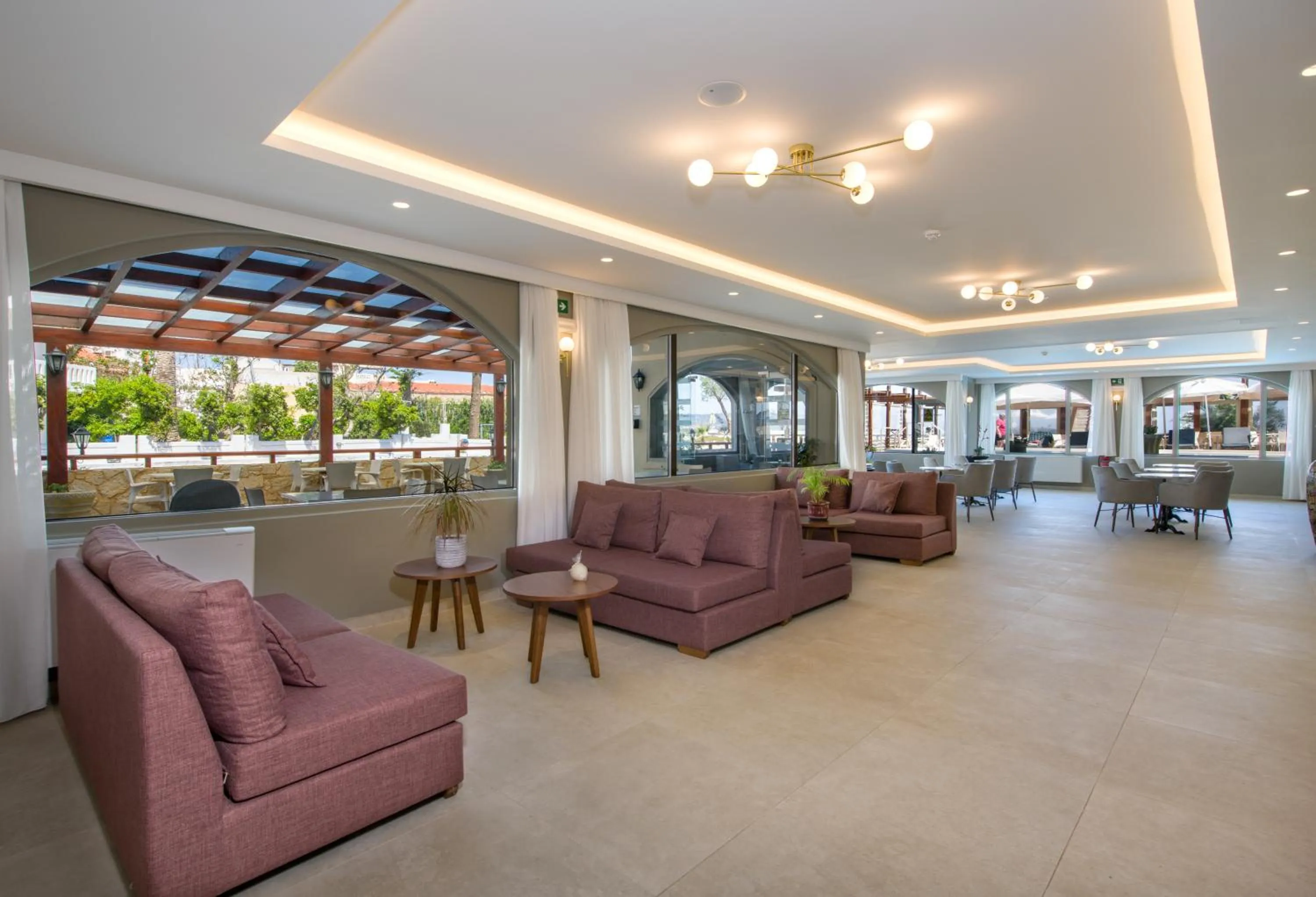 Seating area in Kalyves Beach Hotel