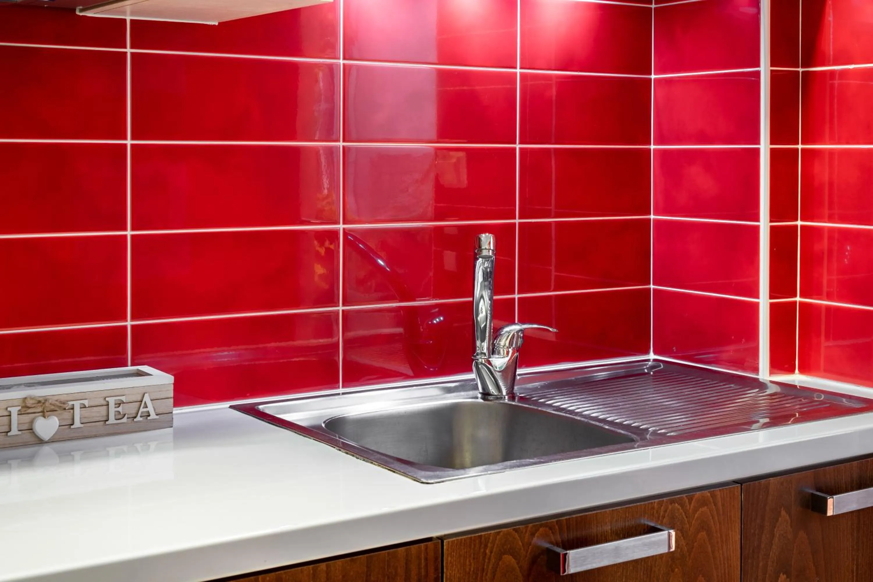 Kitchen or kitchenette in Sevach Apartments