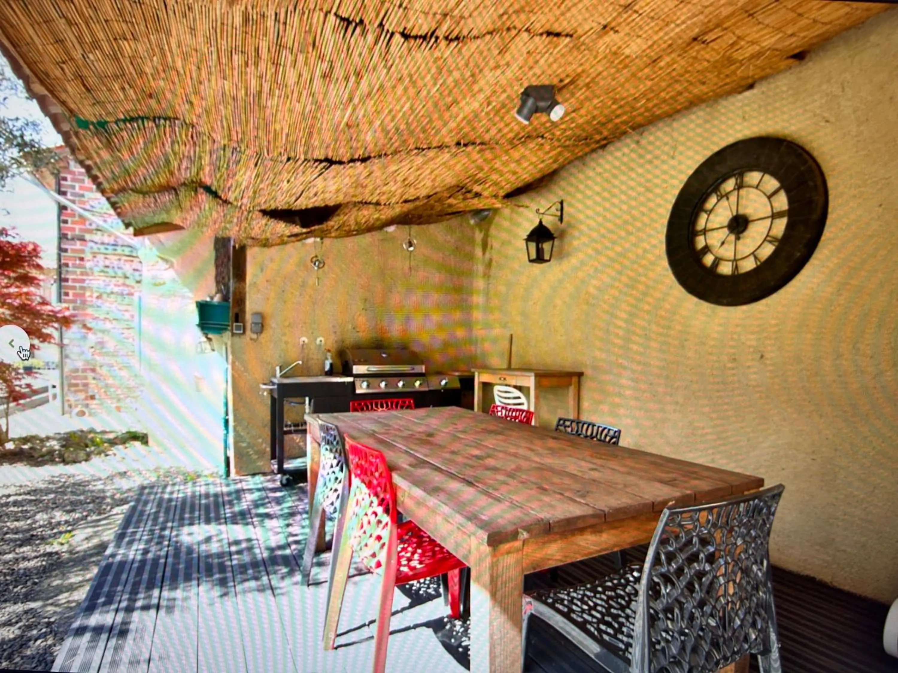 Balcony/Terrace, Dining Area in Chambre d'Hôtes La Cour des Saligues