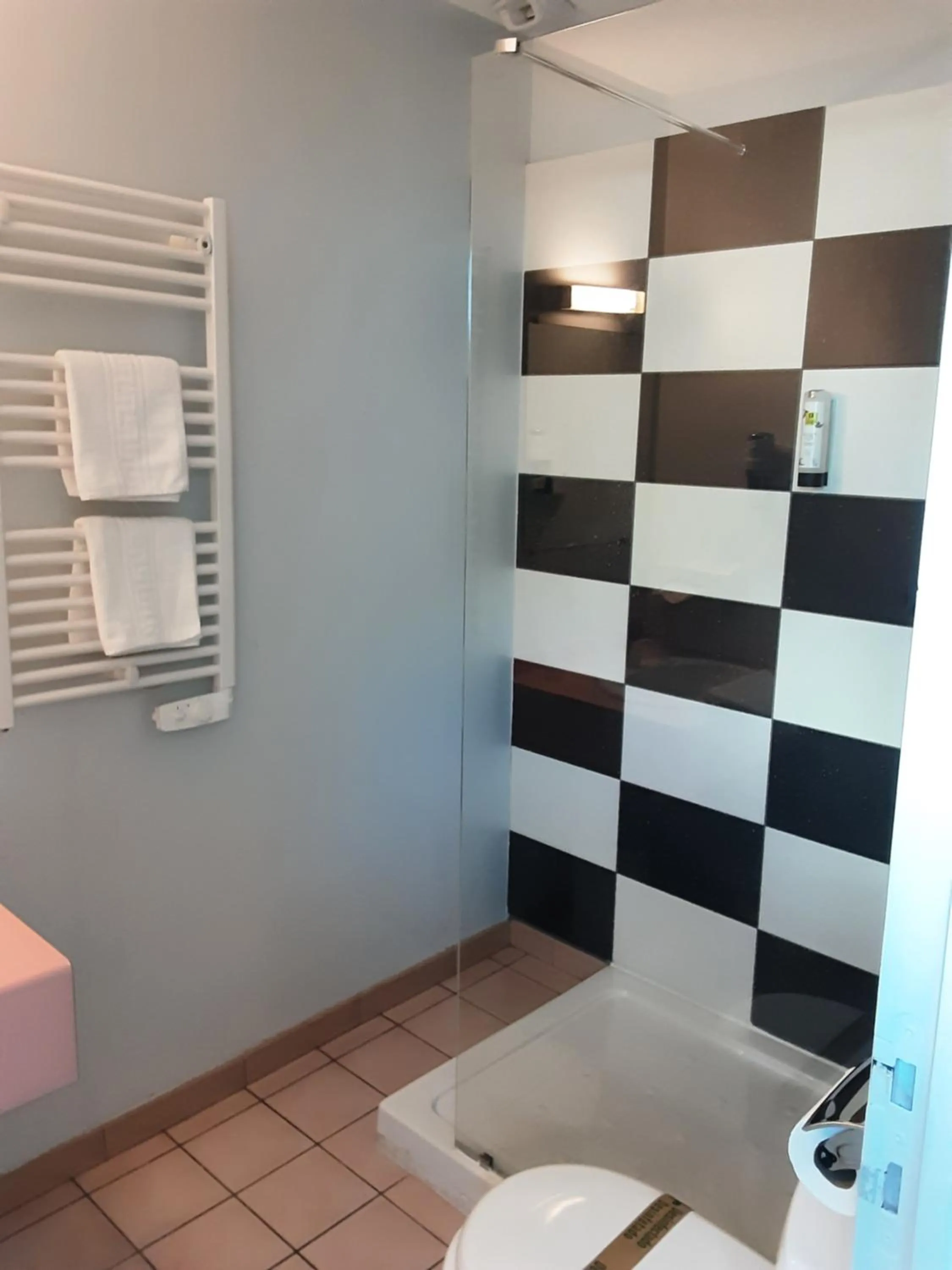 Shower in Hôtel Acacia Nancy sud Lunéville