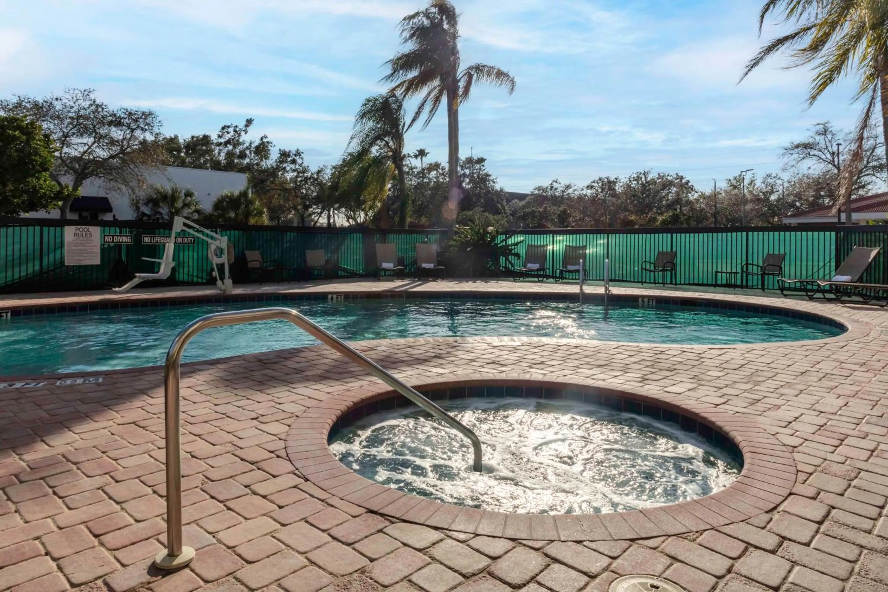 Pool view in Hampton Inn Sarasota I-75 Bee Ridge