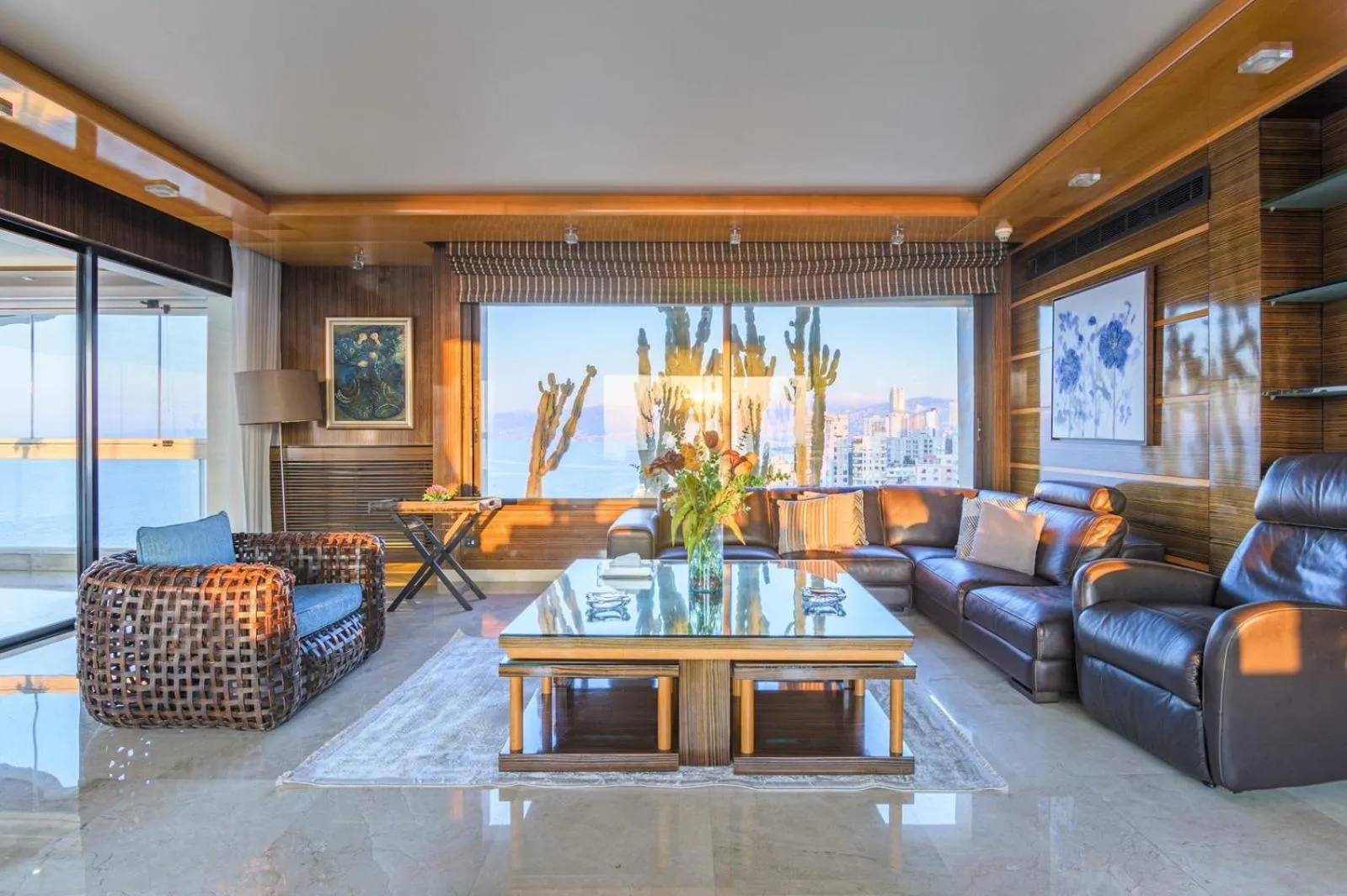 Seating area in Lahoya Suites