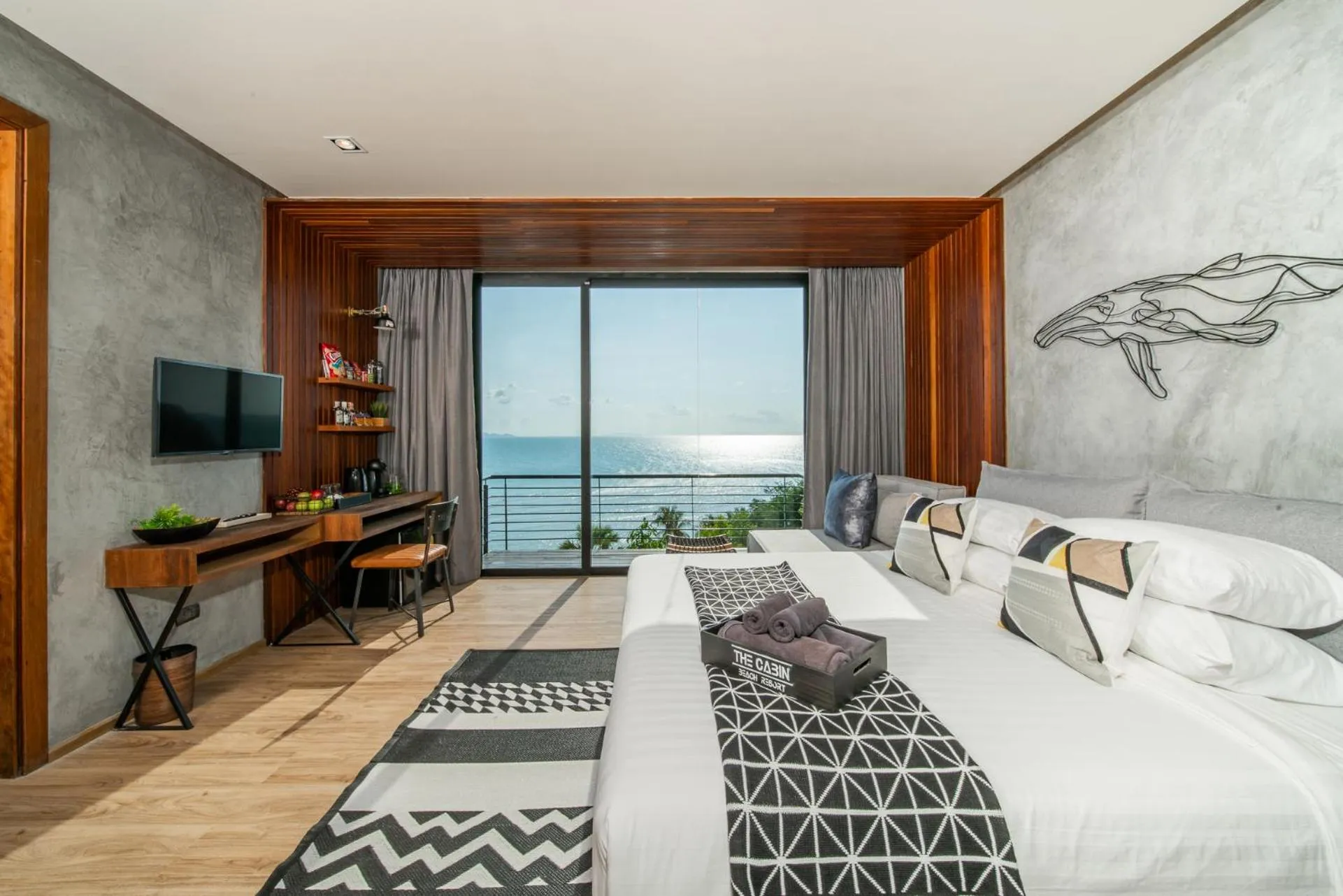 Bed in The Cabin Beach Resort