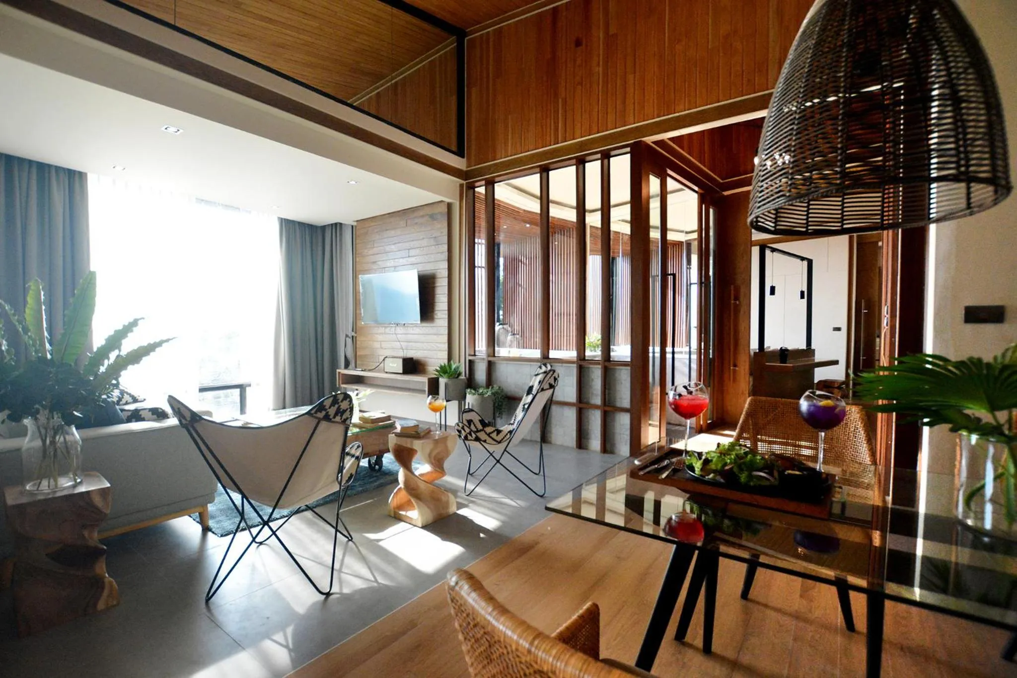 Seating area in The Cabin Beach Resort