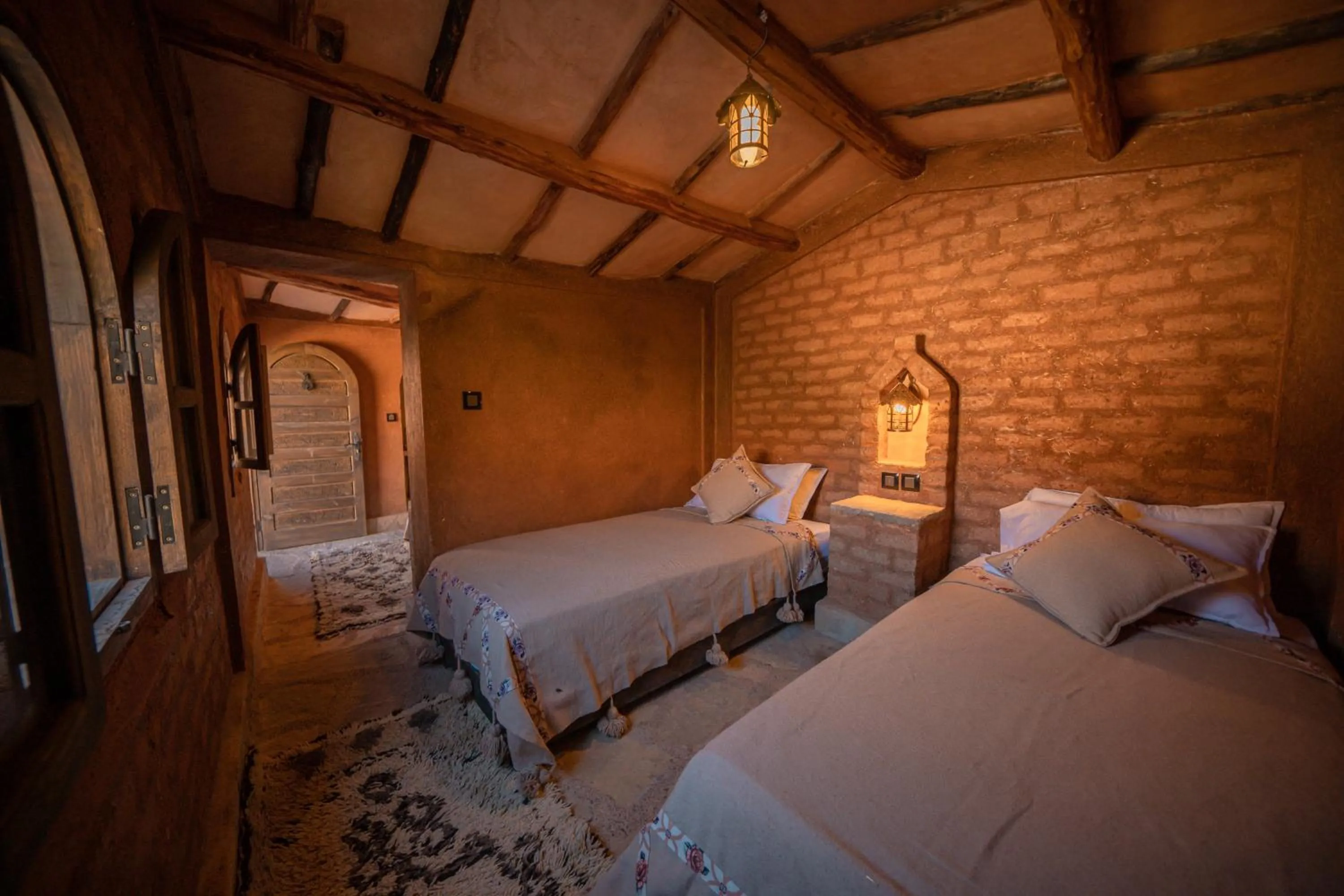 Bed in Ouednoujoum Ecolodge & Spa