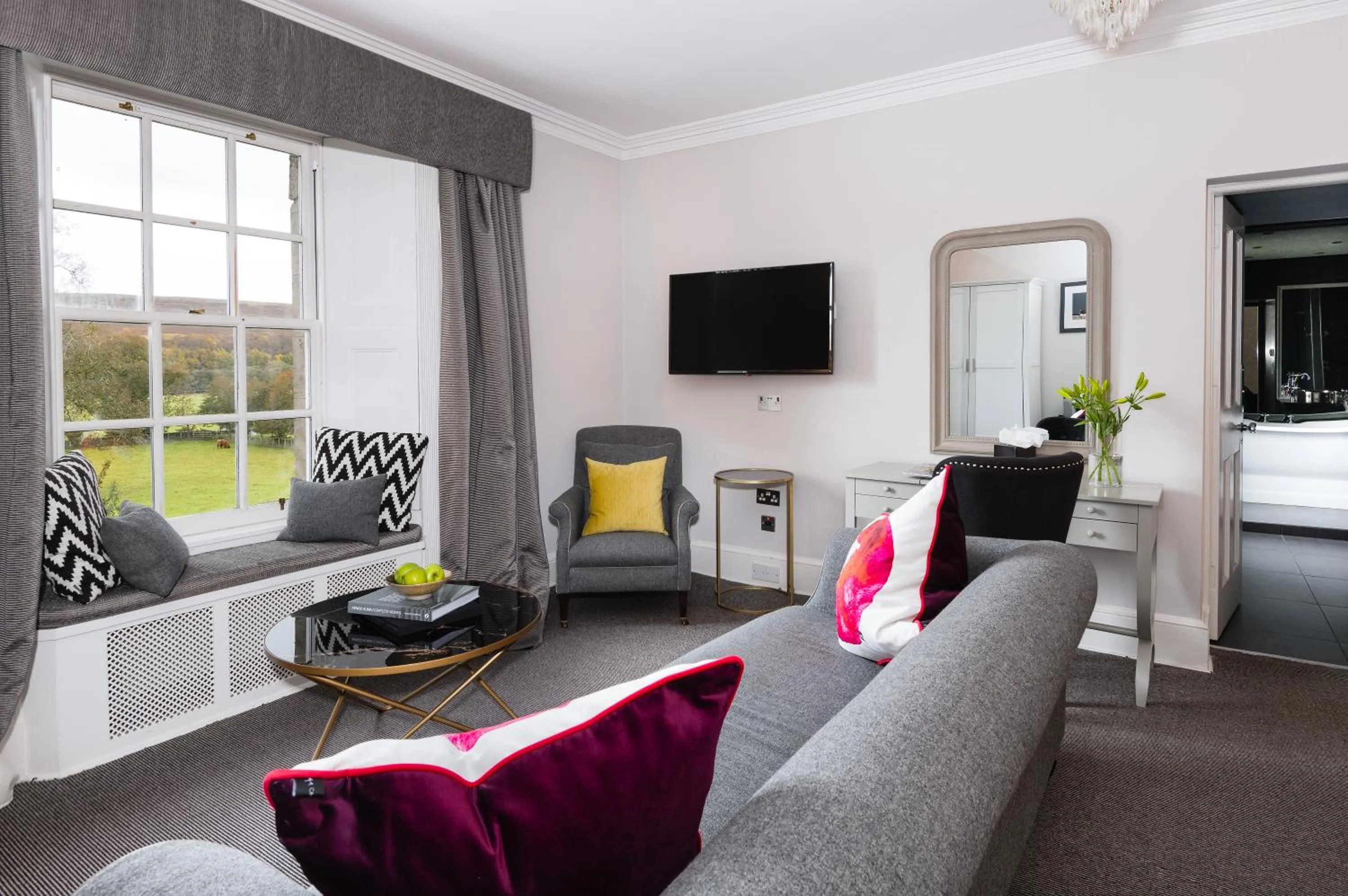 Living room in The Old Manse of Blair, Boutique Hotel & Restaurant