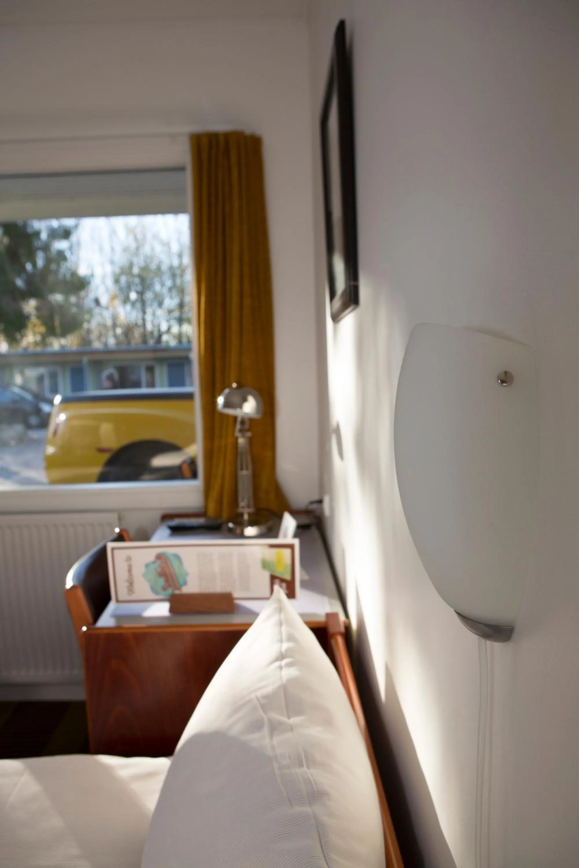 Decorative detail, Bed in Wittrup Motel